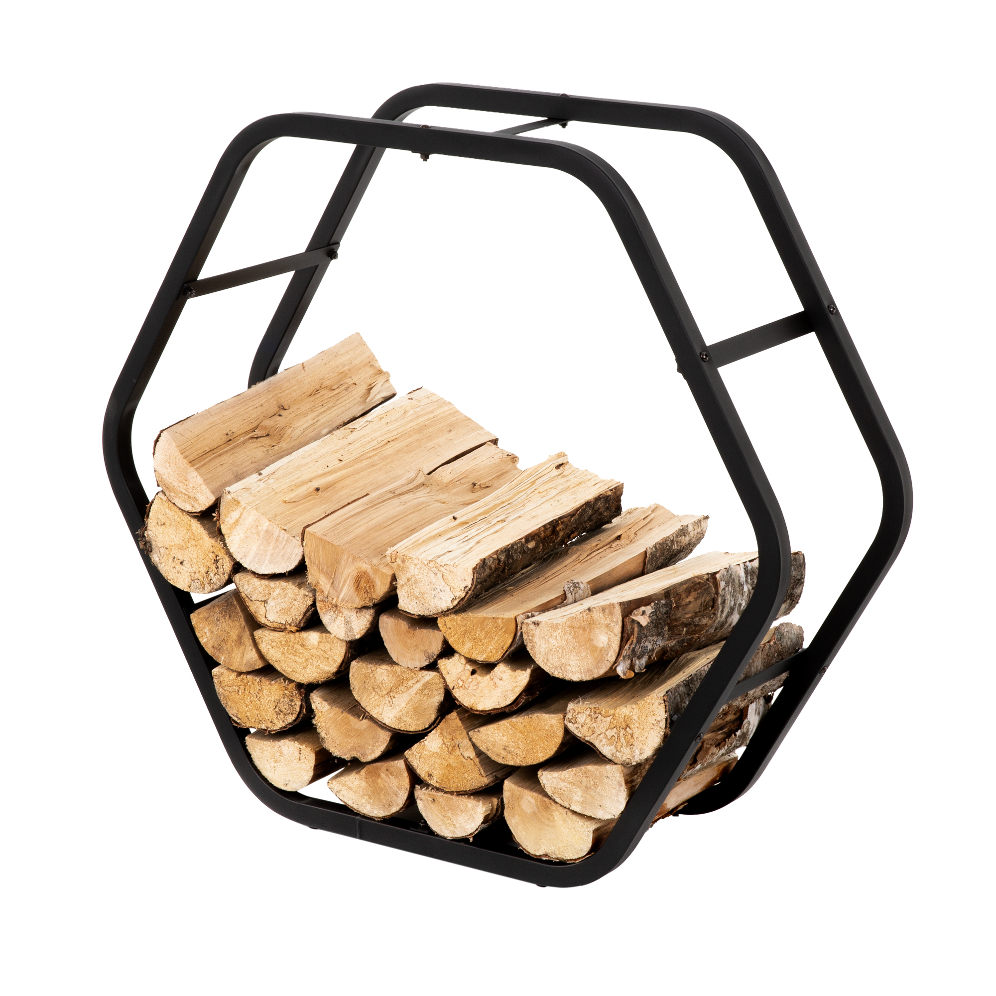 Holzständer Hexagon 87 x 28 x 79 cm schwarz modular PATIO
