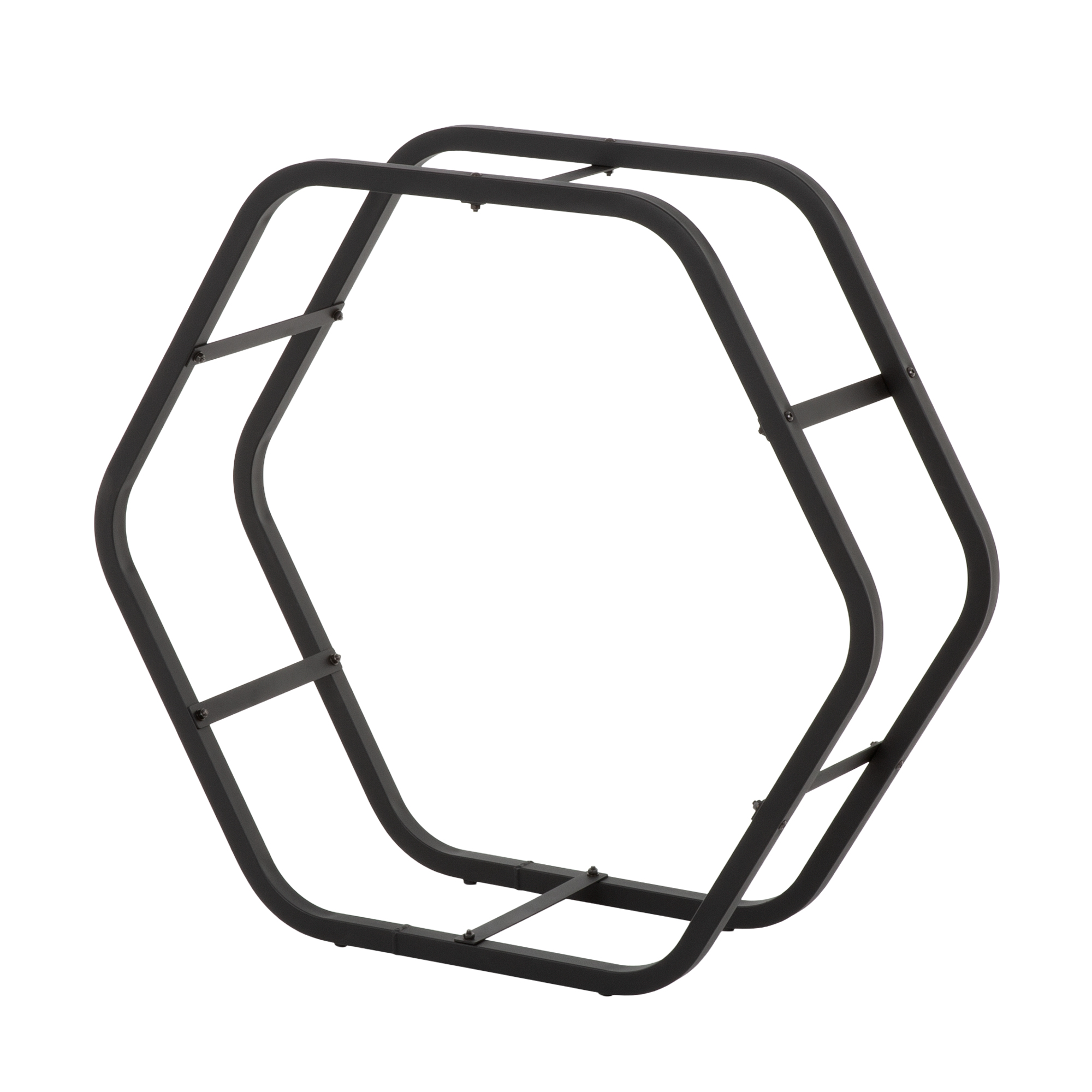Holzständer Hexagon 87 x 28 x 79 cm schwarz modular PATIO