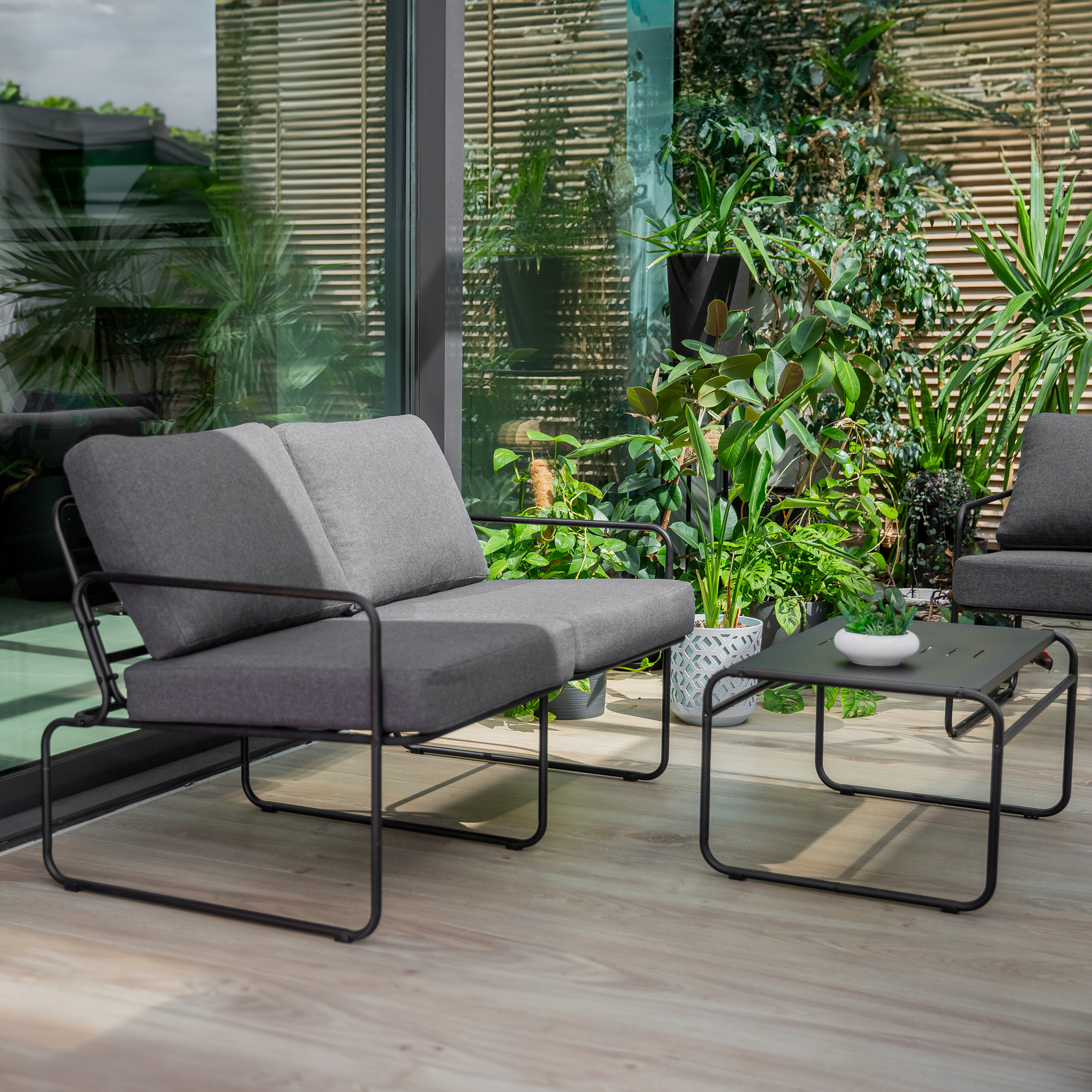 Divano da giardino a 2 posti Nefryt 129 x 81 x 84 cm PATIO