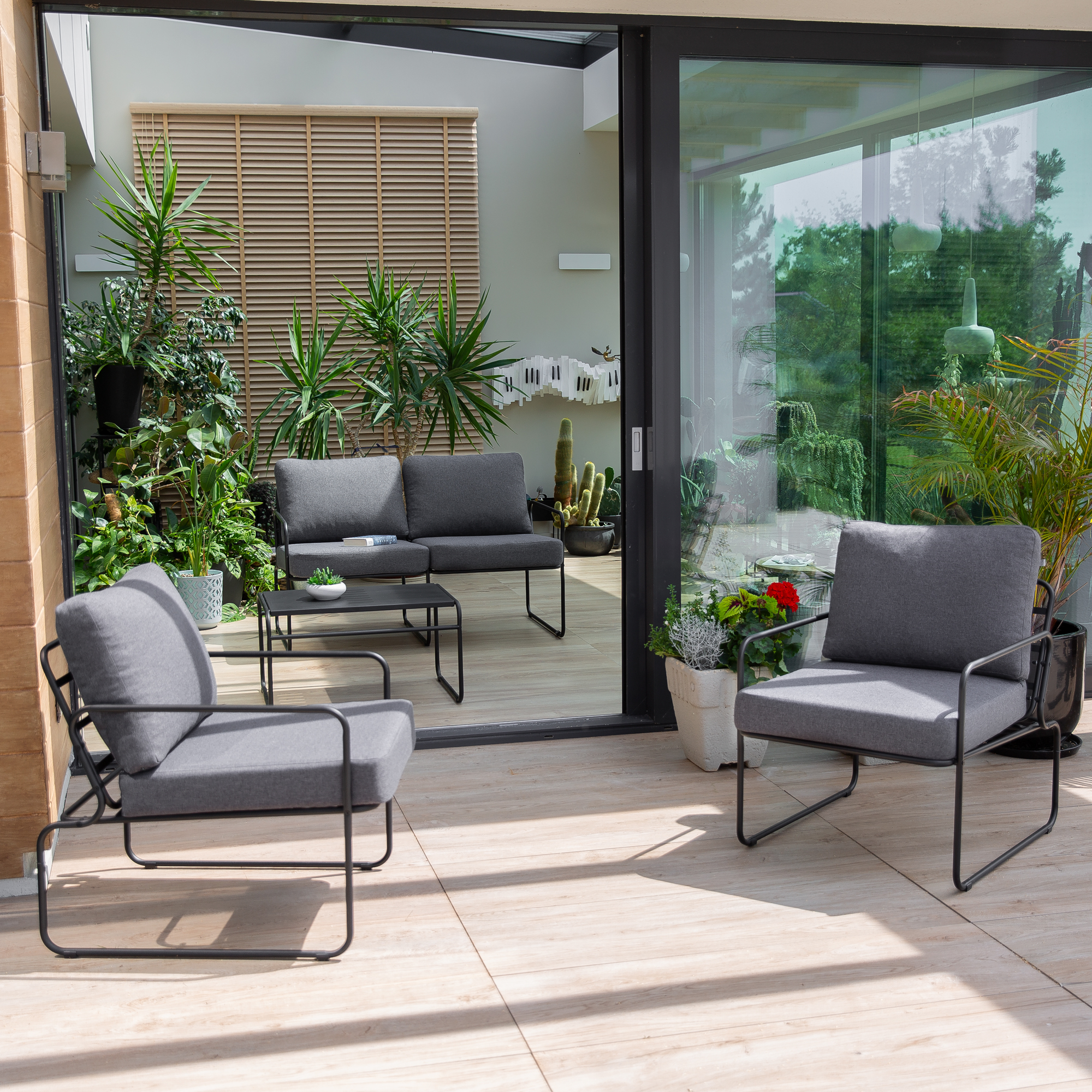 Divano da giardino a 2 posti Nefryt 129 x 81 x 84 cm PATIO