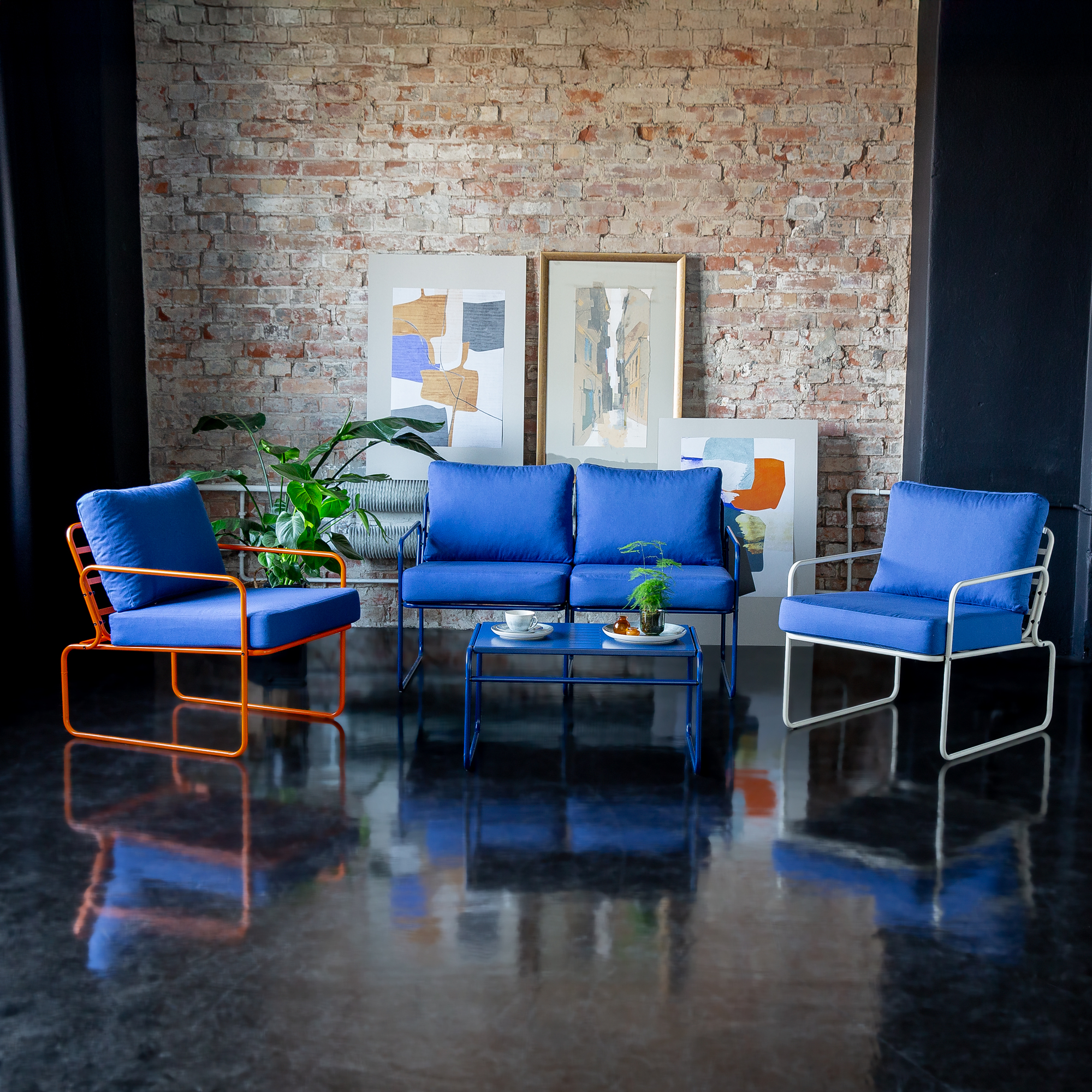 Souprava zahradního nábytku Nefryt Blue D042-61DW PATIO