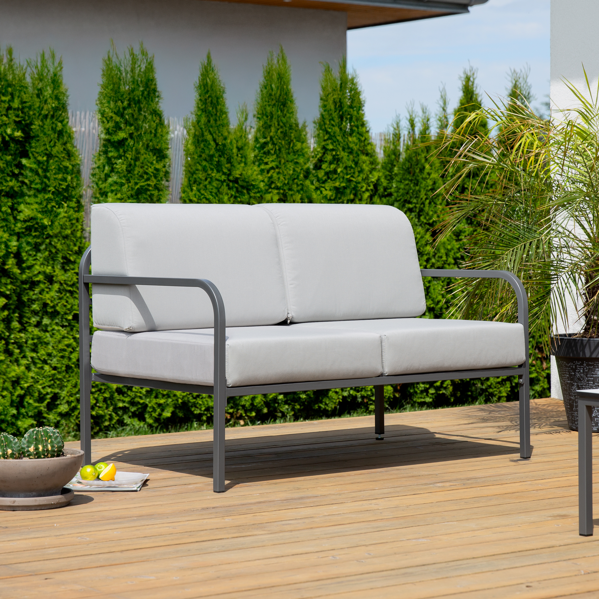 Divano 2-posti Agat 125 x 77 x 74 cm D042-16DW PATIO