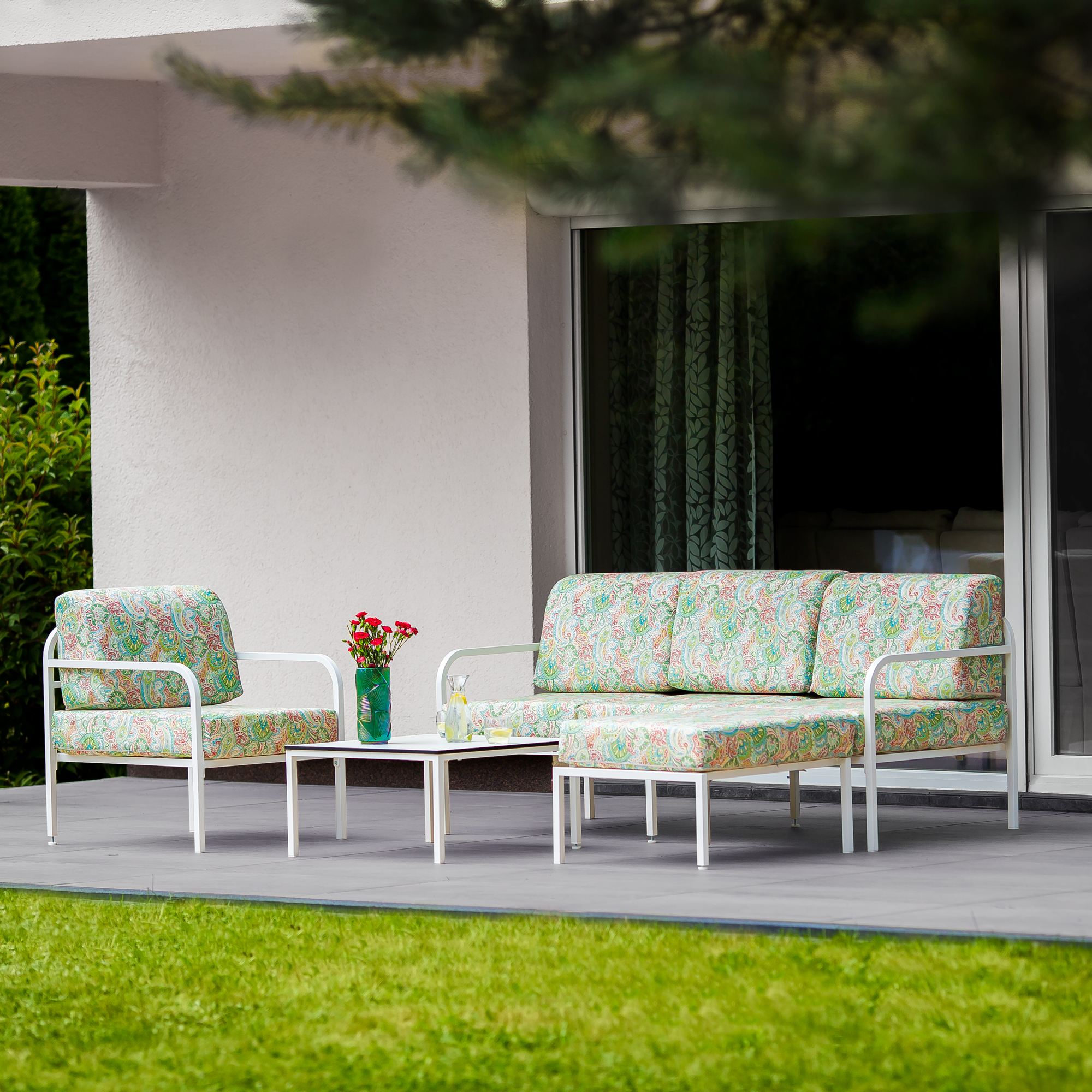 Zestaw mebli ogrodowych Agat D023-07EB / G039-11LB PATIO