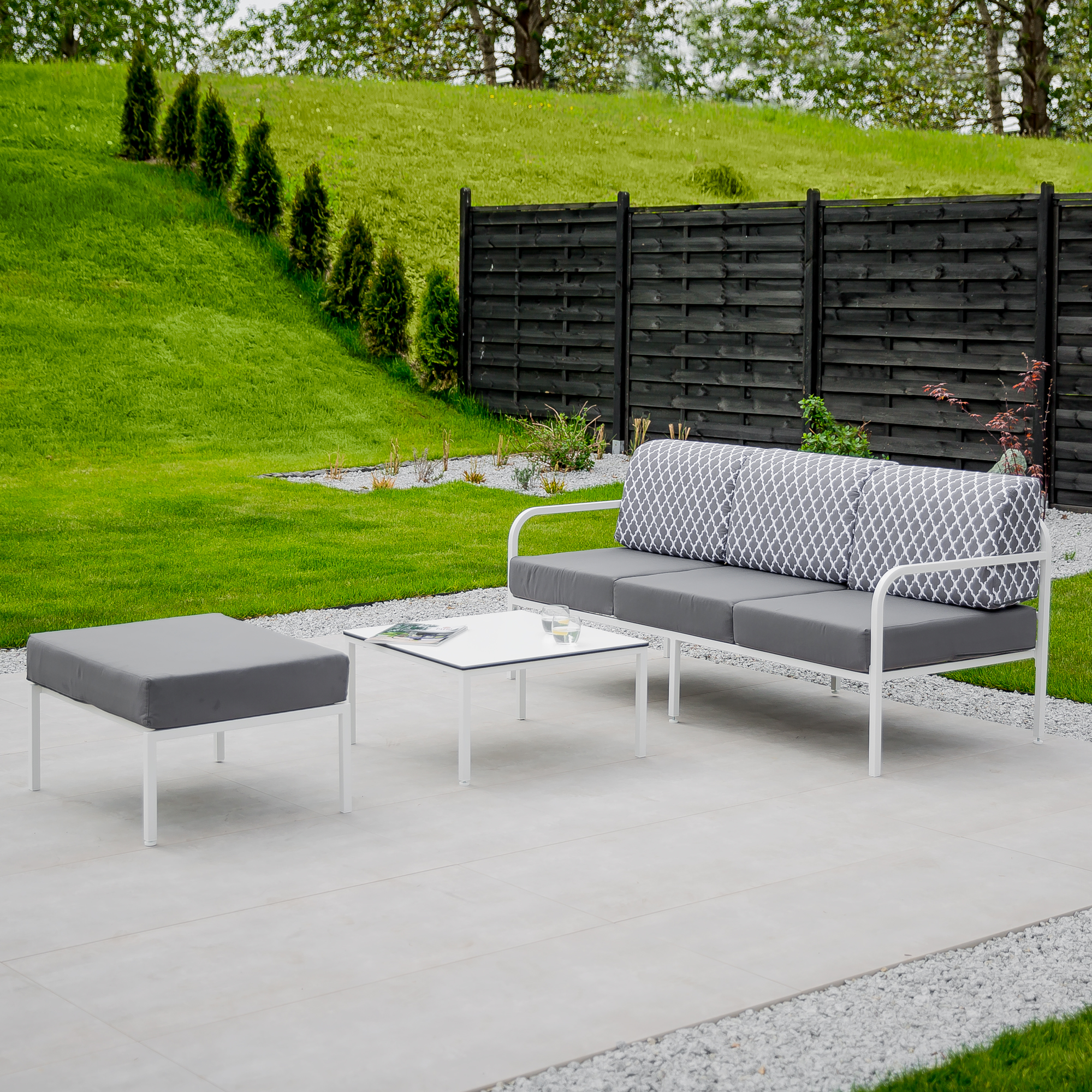 Sofa pre 3-osoby Agat 185 x 77 x 74 cm L124-06EB PATIO