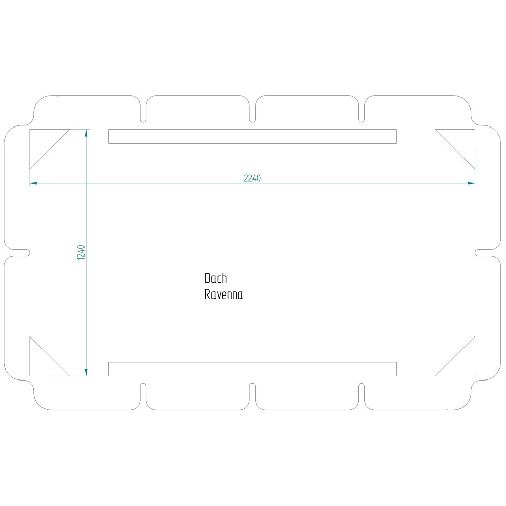Poduszki z daszkiem na huśtawkę 170 cm Ravenna A049-06LB PATIO