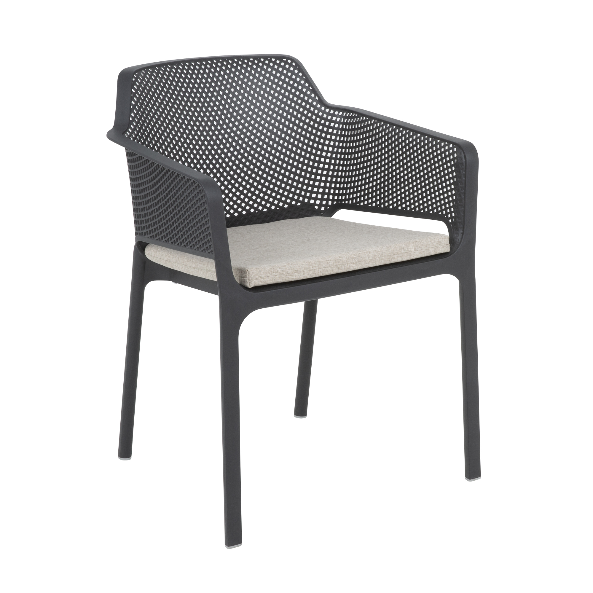 Sedák na sedadlo židle Net Sitz s povlakem na zip 45 x 45,5 x 3,5 cm D048-05FB PATIO