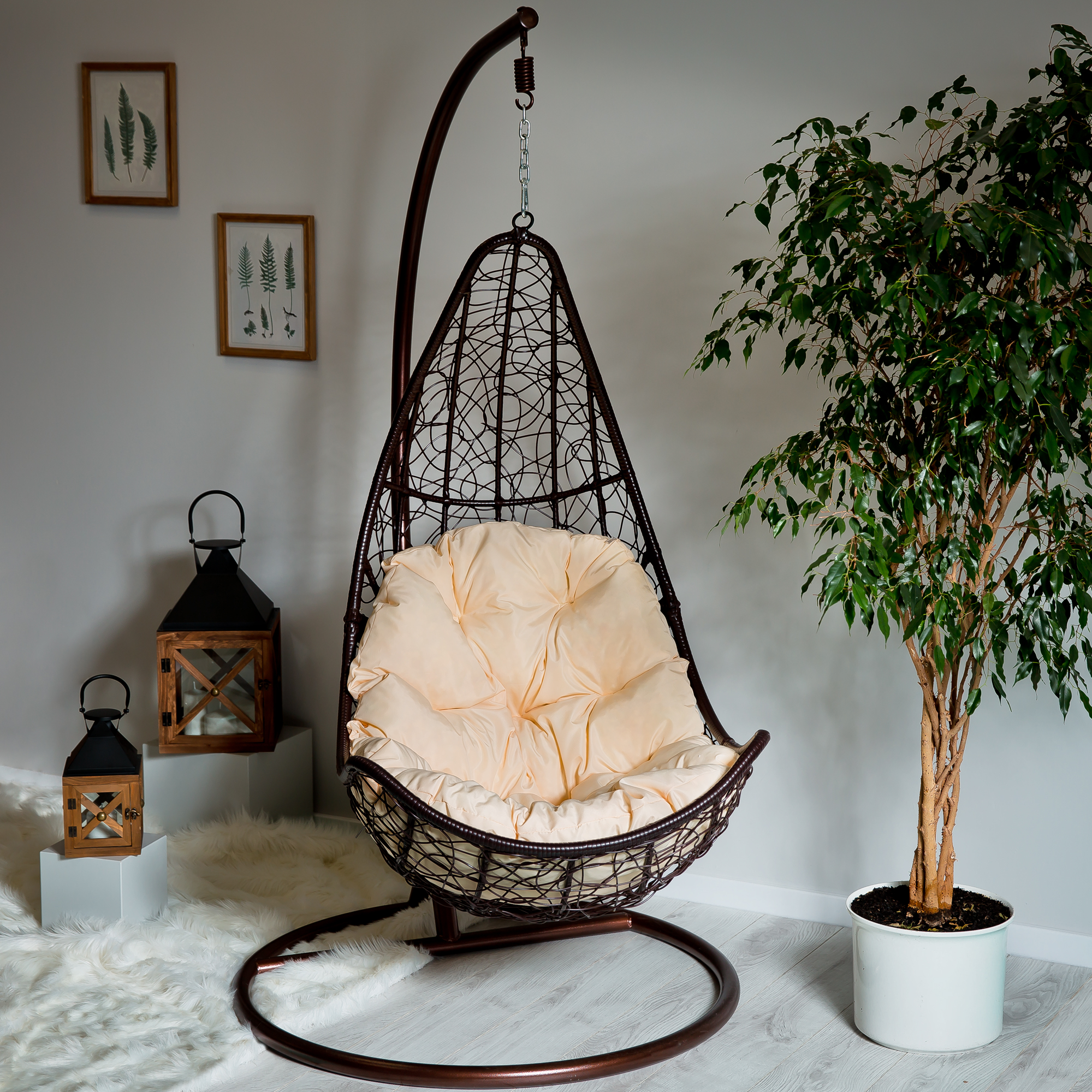 Sedák na závěsné křeslo Trapez D031-05CW 144 x 90/64 x 10/12 cm PATIO