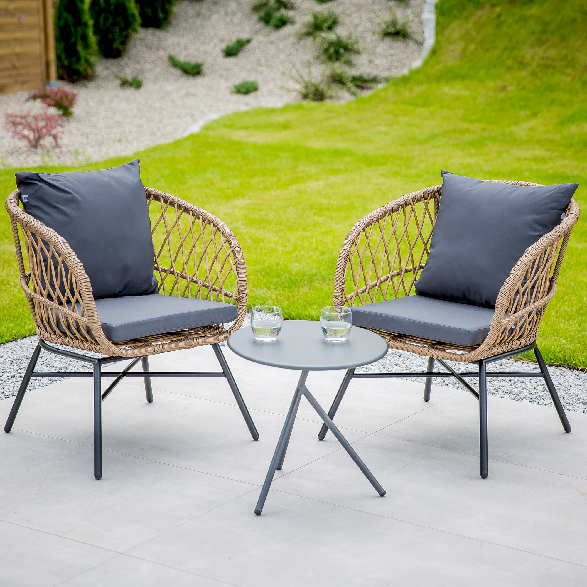 Záhradné kreslo z technorattanu Danielle Beige PATIO