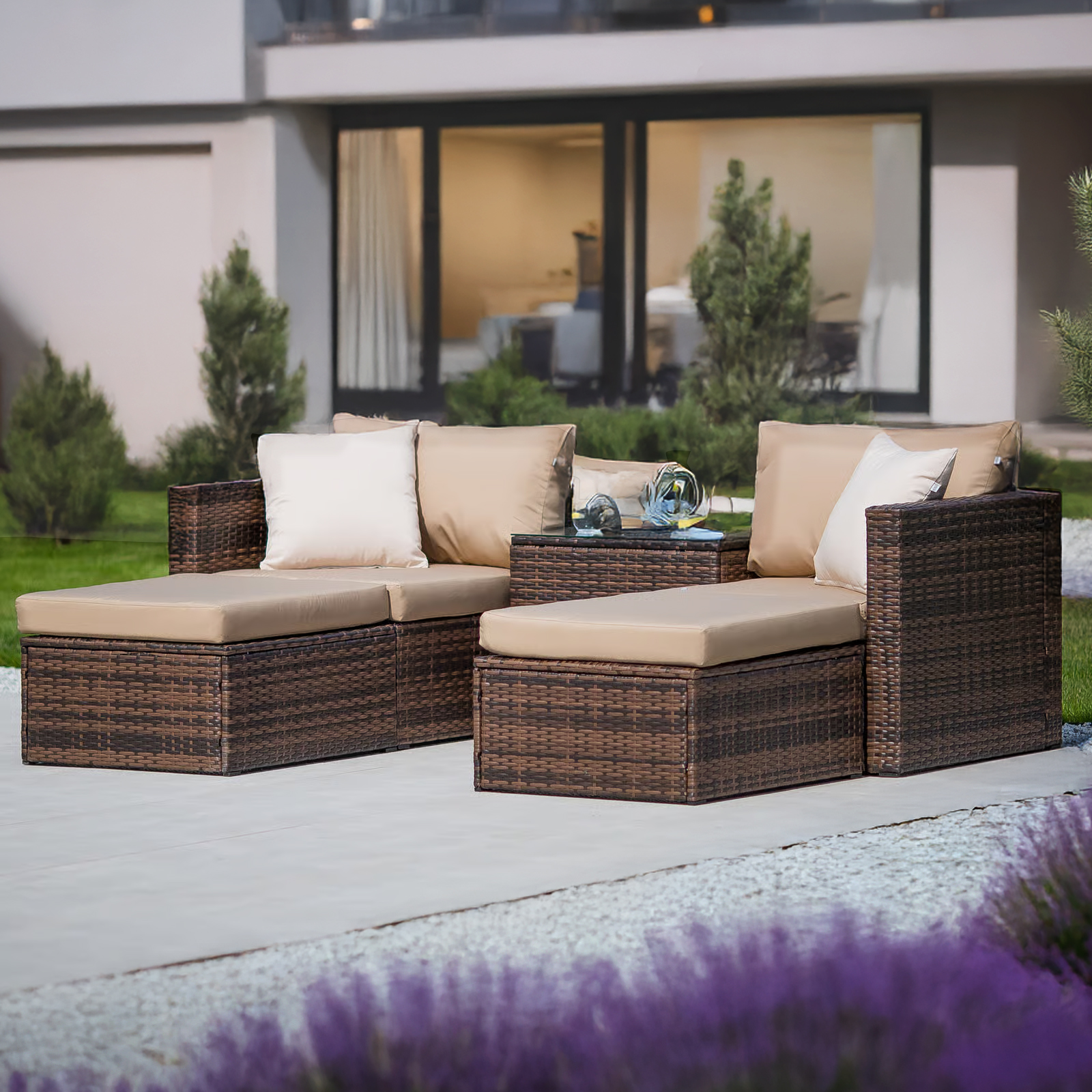 Set di mobili da giardino componibili Gaia wenge PATIO