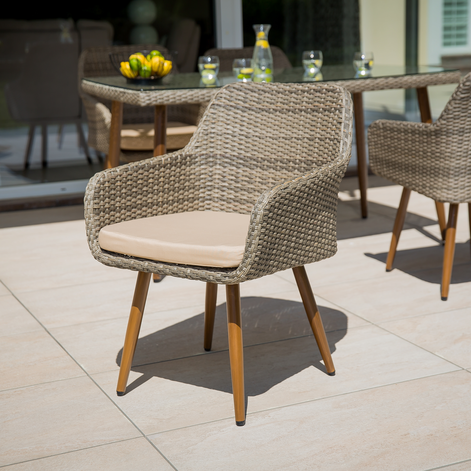 Garden armchair Marlene grey 65 x 56 x 84 cm PATIO  