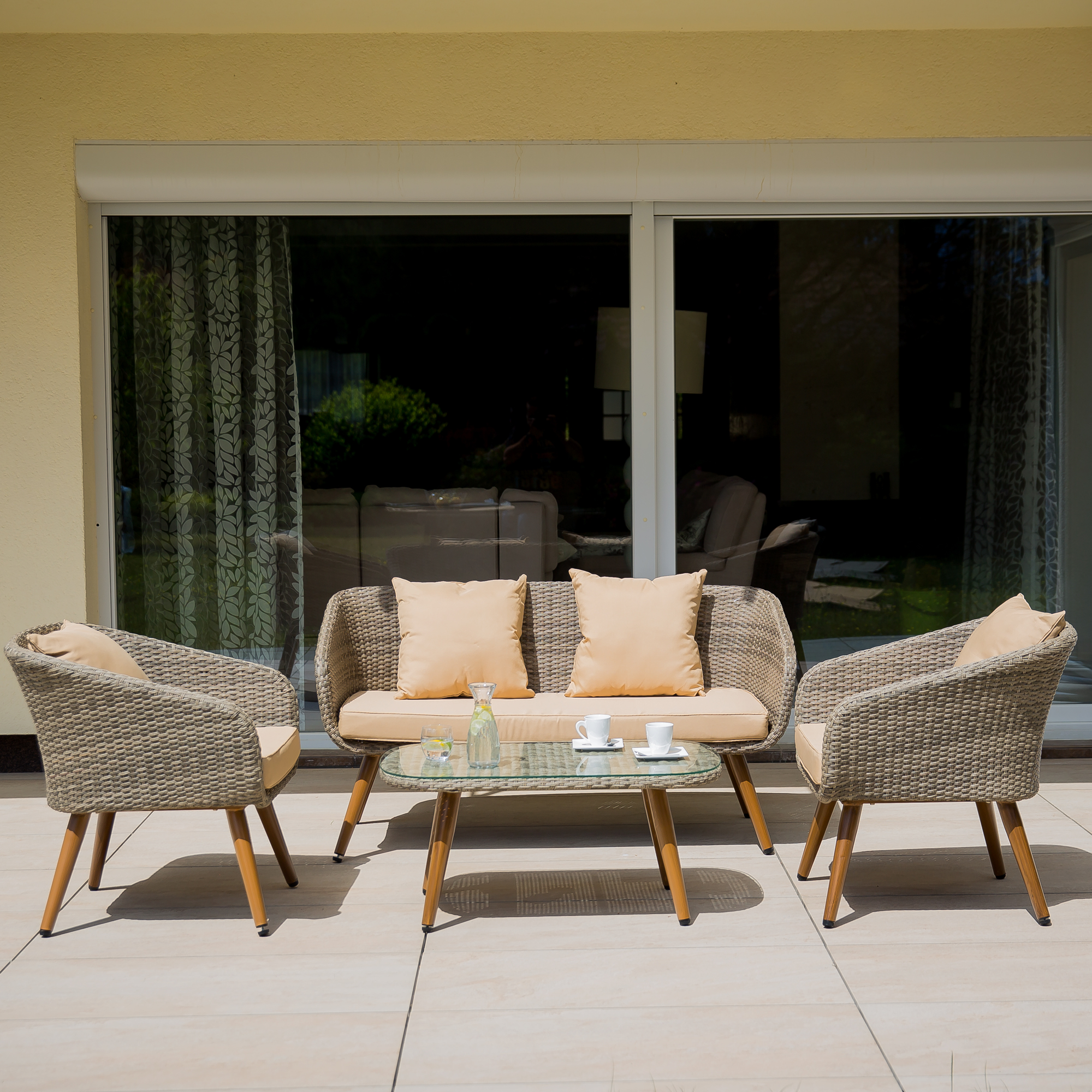 Souprava zahradního nábytku z technorattanu Marlene Ash Sofa PATIO