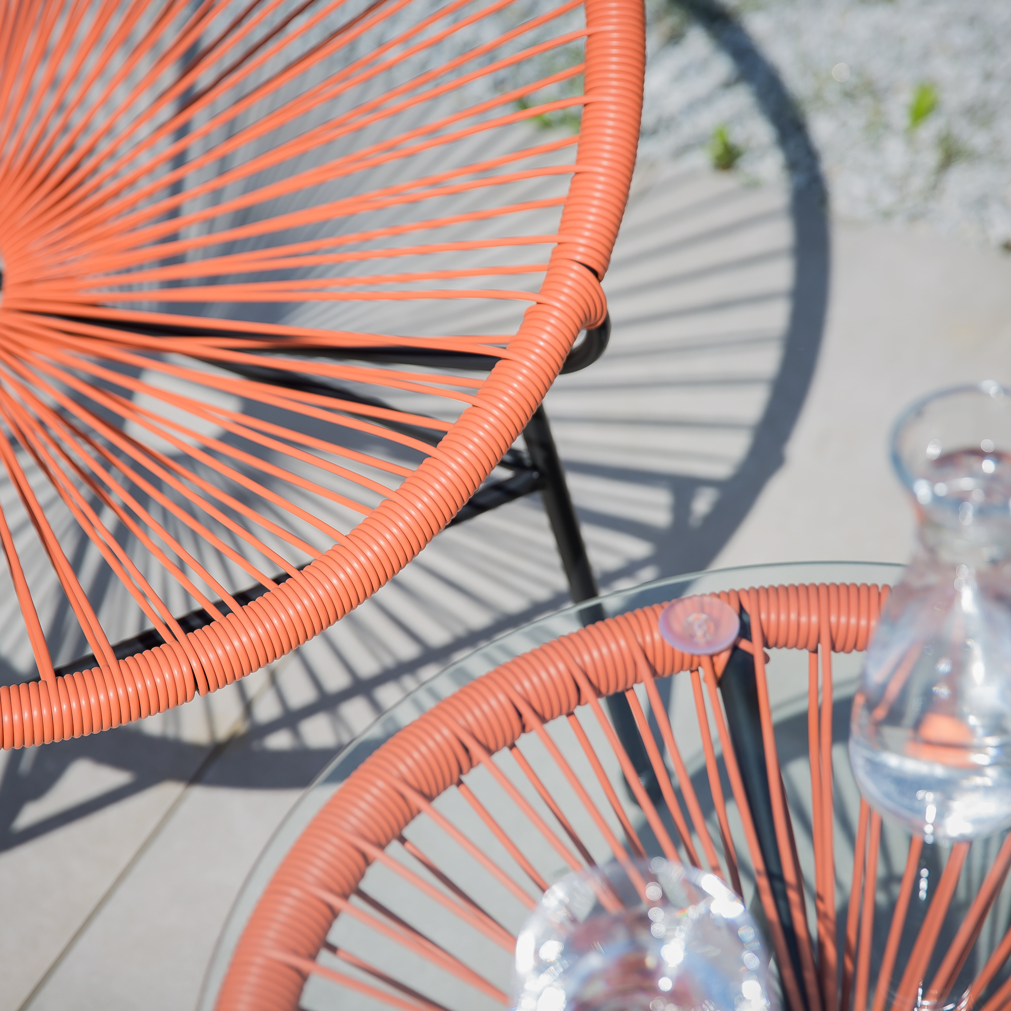 Geflechttisch Arthur 48 cm orange PATIO