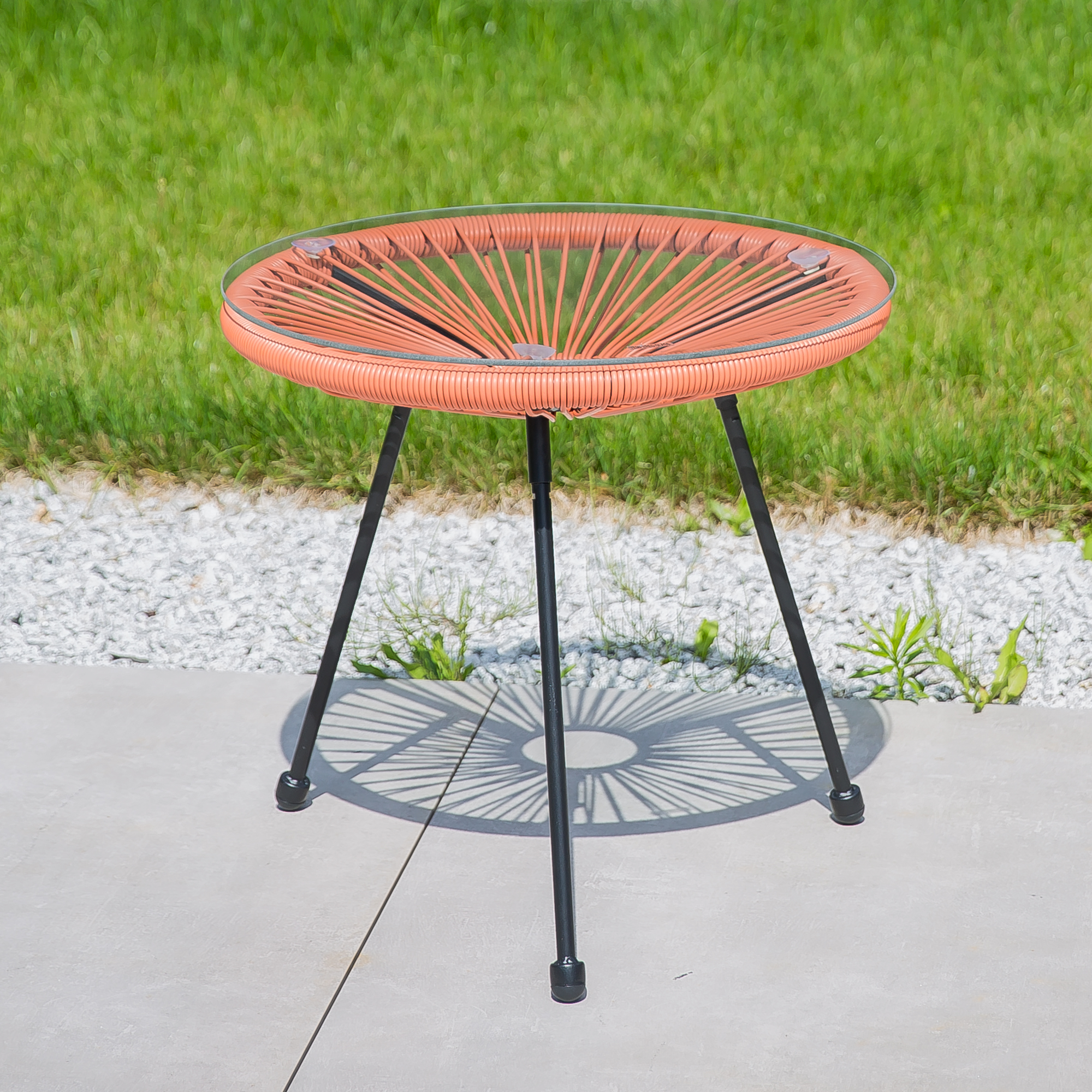 Oranžový záhradný stolík Arthur 48 cm PATIO