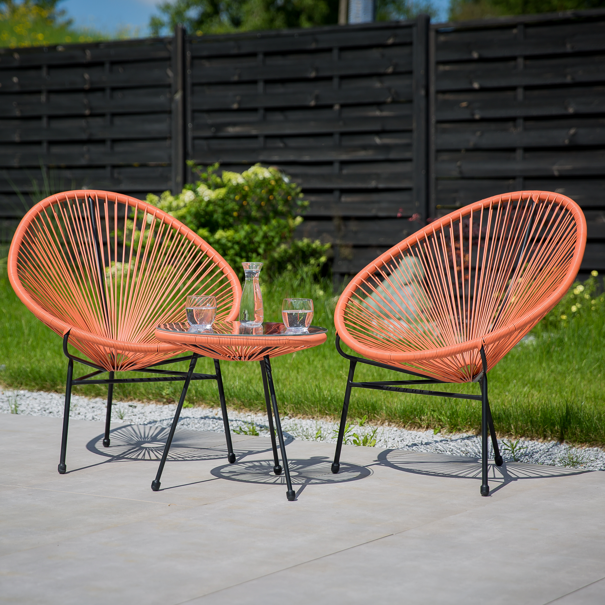 Geflechttisch Arthur 48 cm orange PATIO