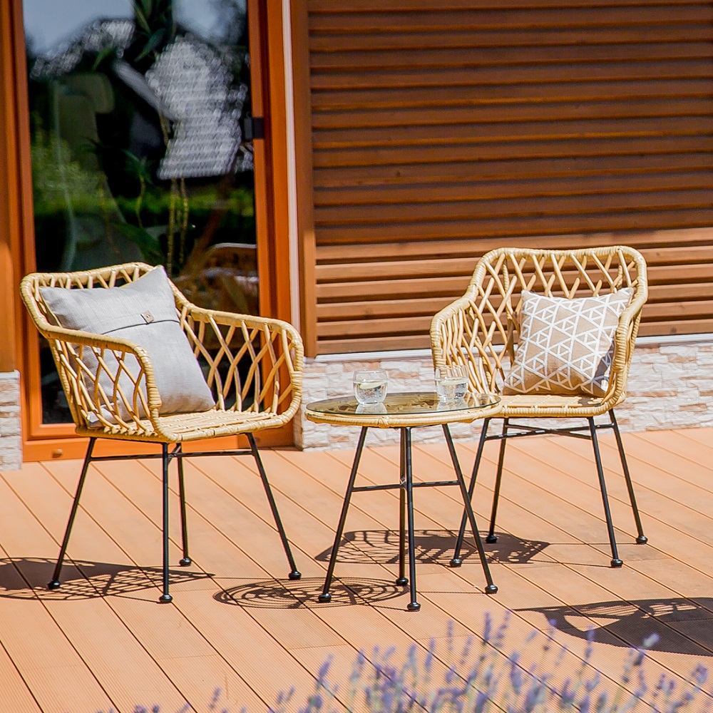 Souprava zahradního / balkonového nábytku z technorattanu Desire Beige PATIO
