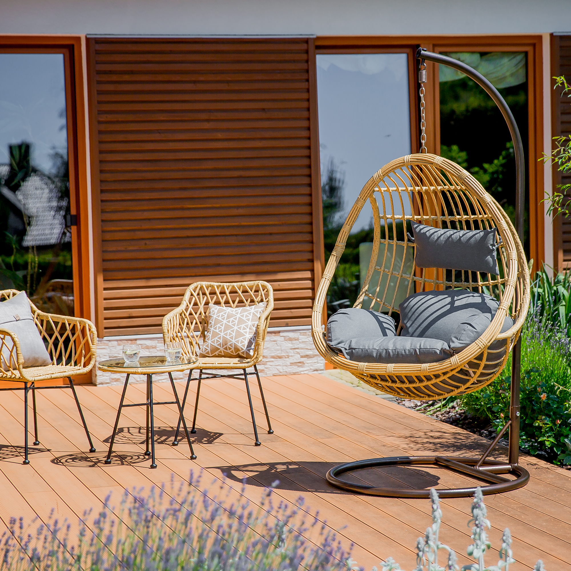 Sedia sospesa Eduard beige PATIO