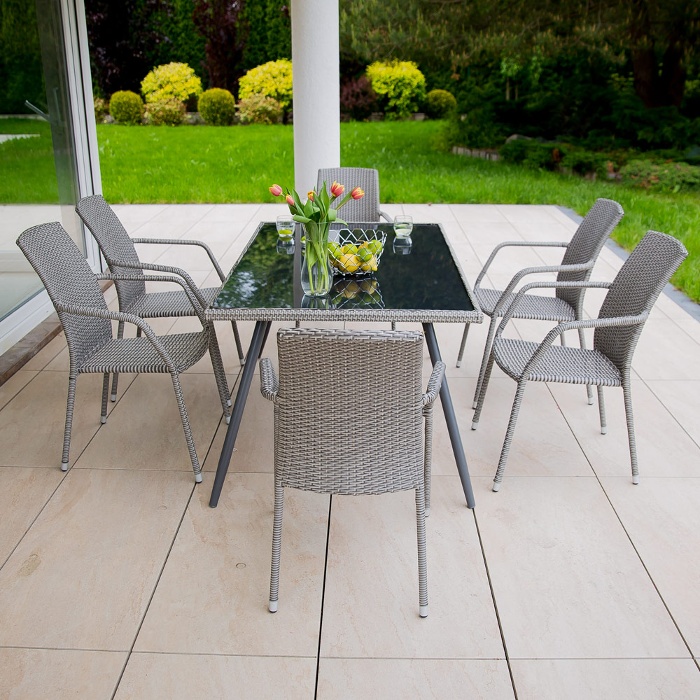 Gartentisch Lupus 150 x 90 x 73 cm Grau PATIO