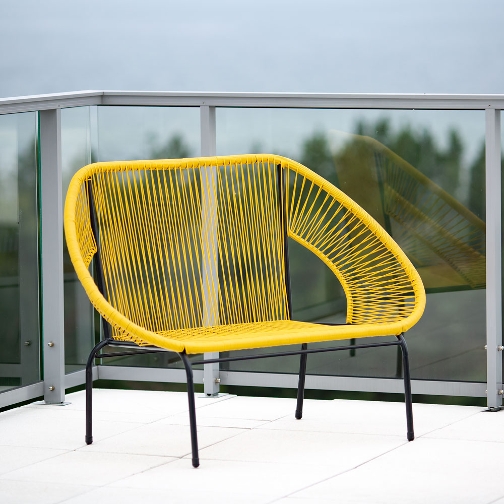 Ławka żyłkowa Arthur żółta 130 cm PATIO