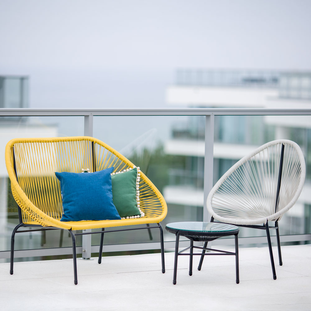 Ławka żyłkowa Arthur żółta 130 cm PATIO