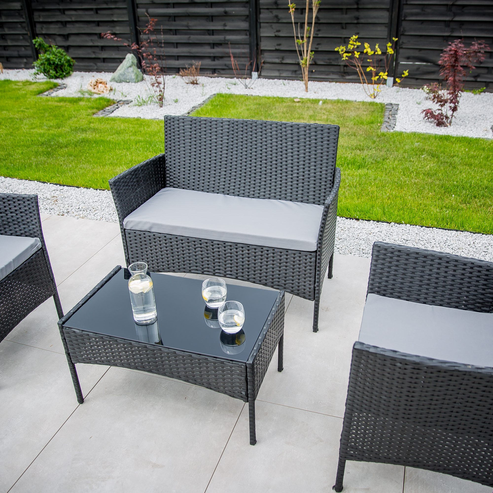 Set di mobili da giardino Edwige nero PATIO