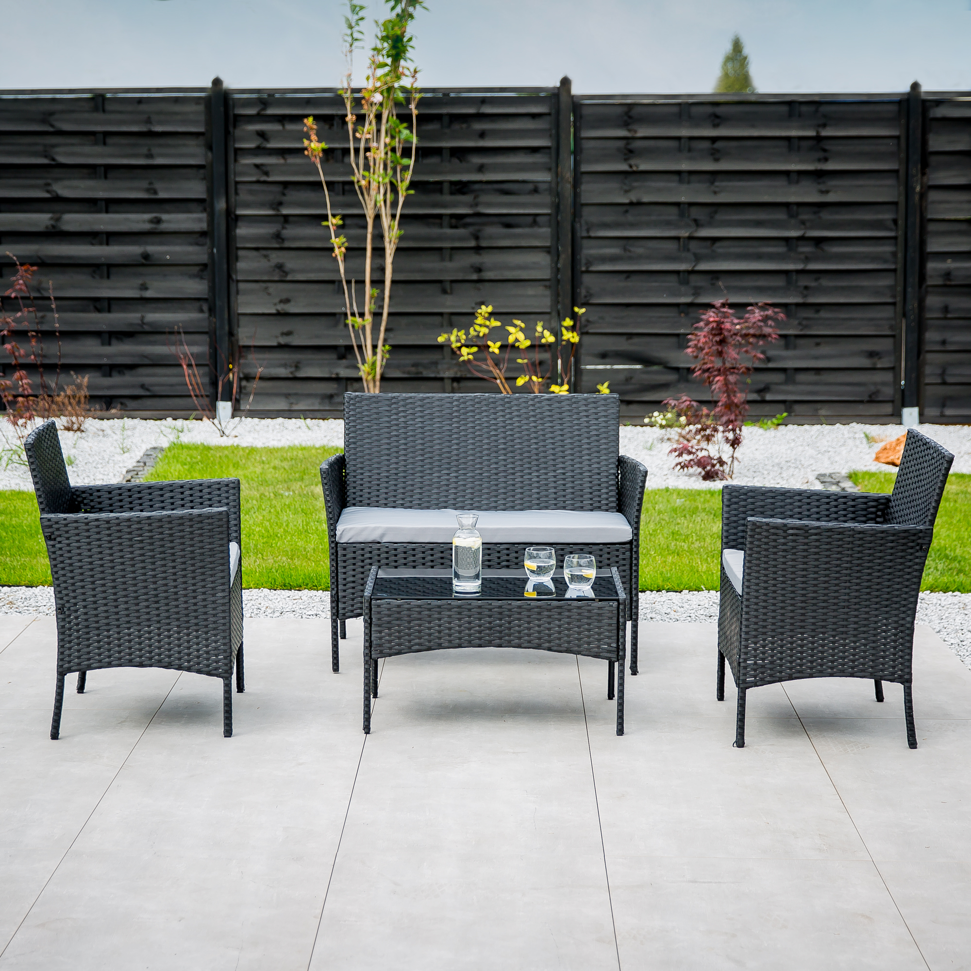 Set di mobili da giardino Edwige nero PATIO