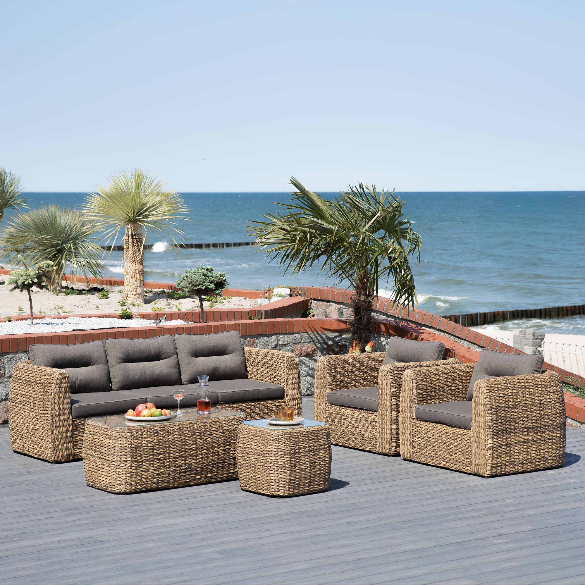 Súprava záhradného nábytku z technorattanu  Annabelle Cappuccino PATIO