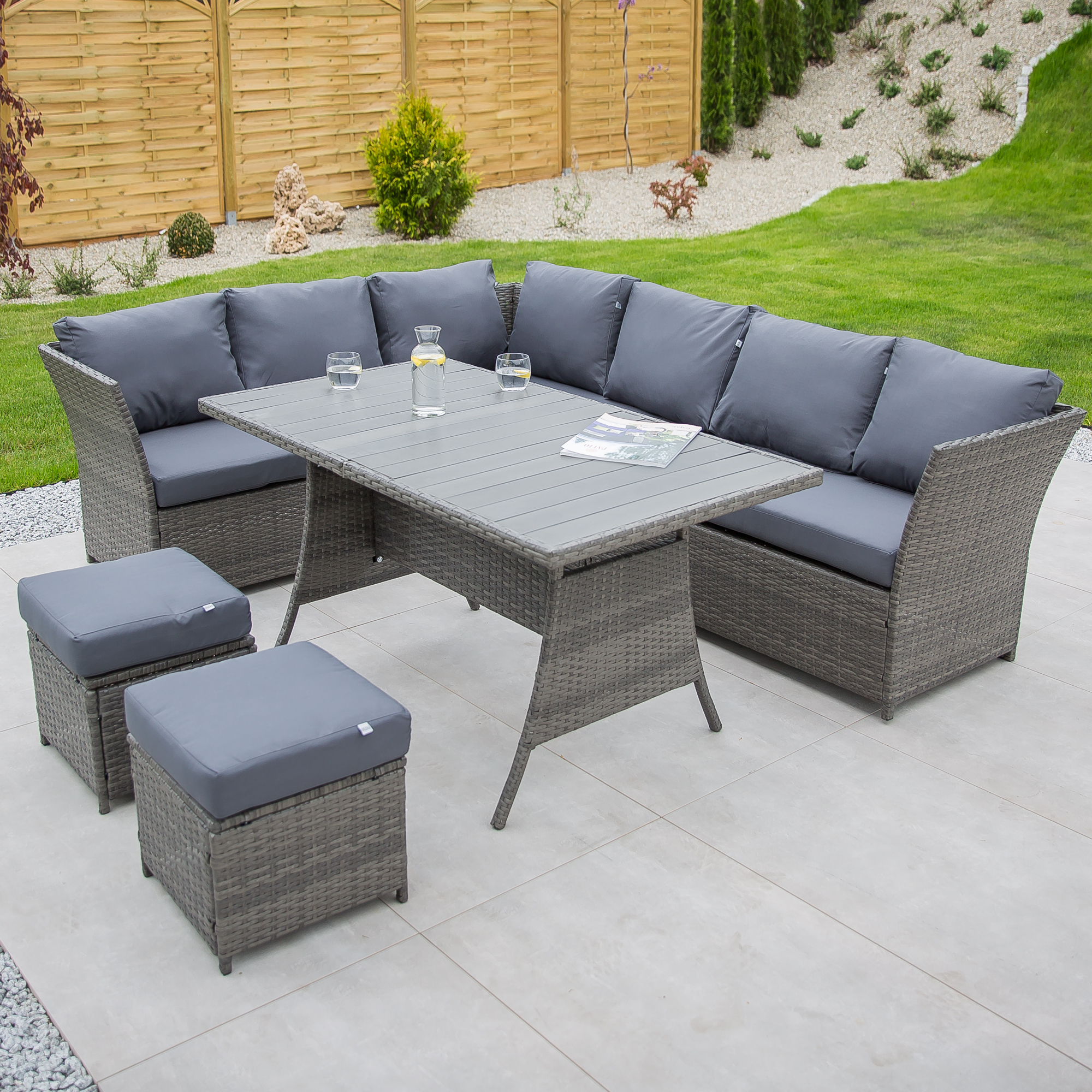 Souprava zahradního nábytku z technorattanu Gabrielle Ash PATIO