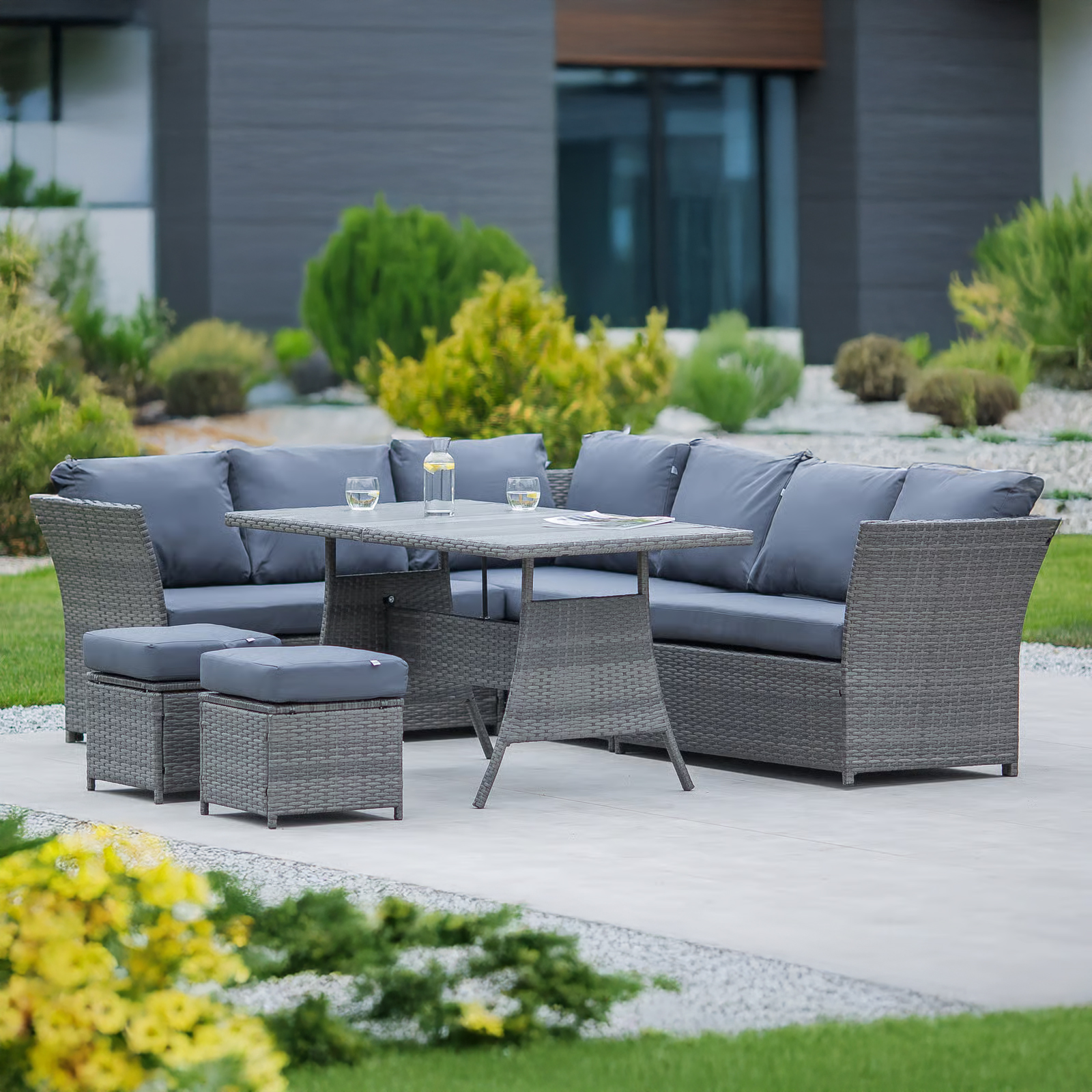 Souprava zahradního nábytku z technorattanu Gabrielle Ash PATIO