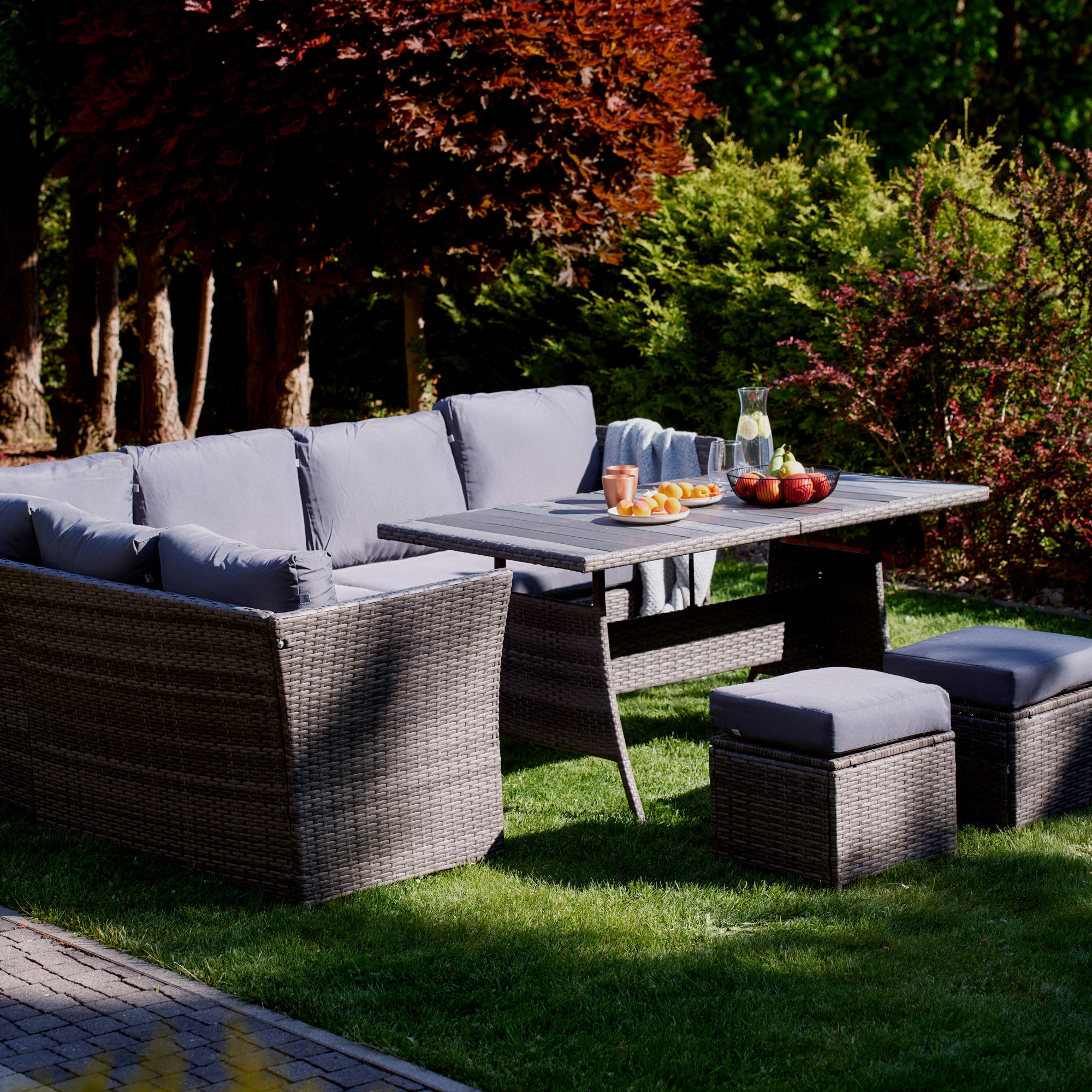 Souprava zahradního nábytku z technorattanu Gabrielle Ash PATIO