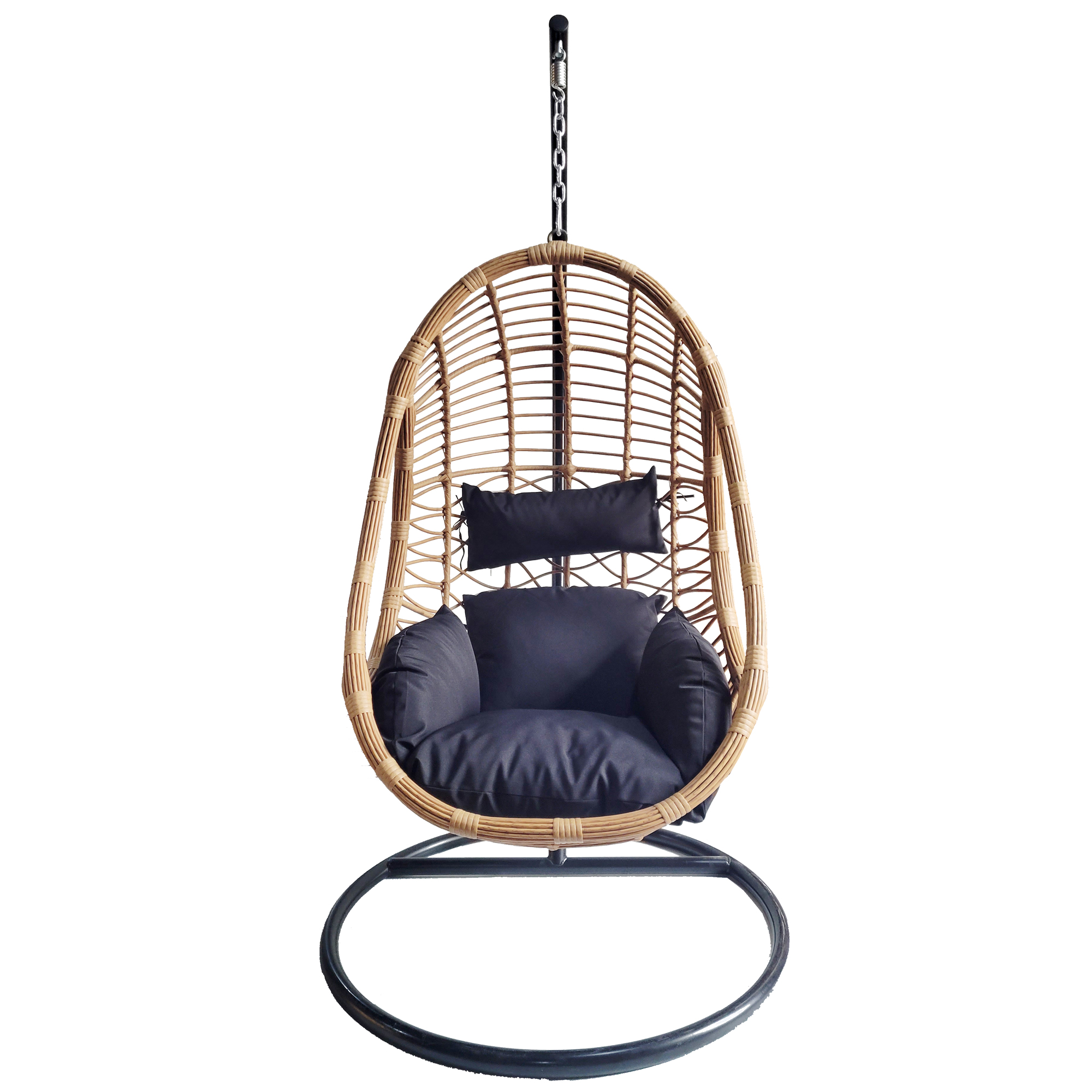 Záhradné hojdacie závesné kreslo z technorattanu Victor Beige PATIO