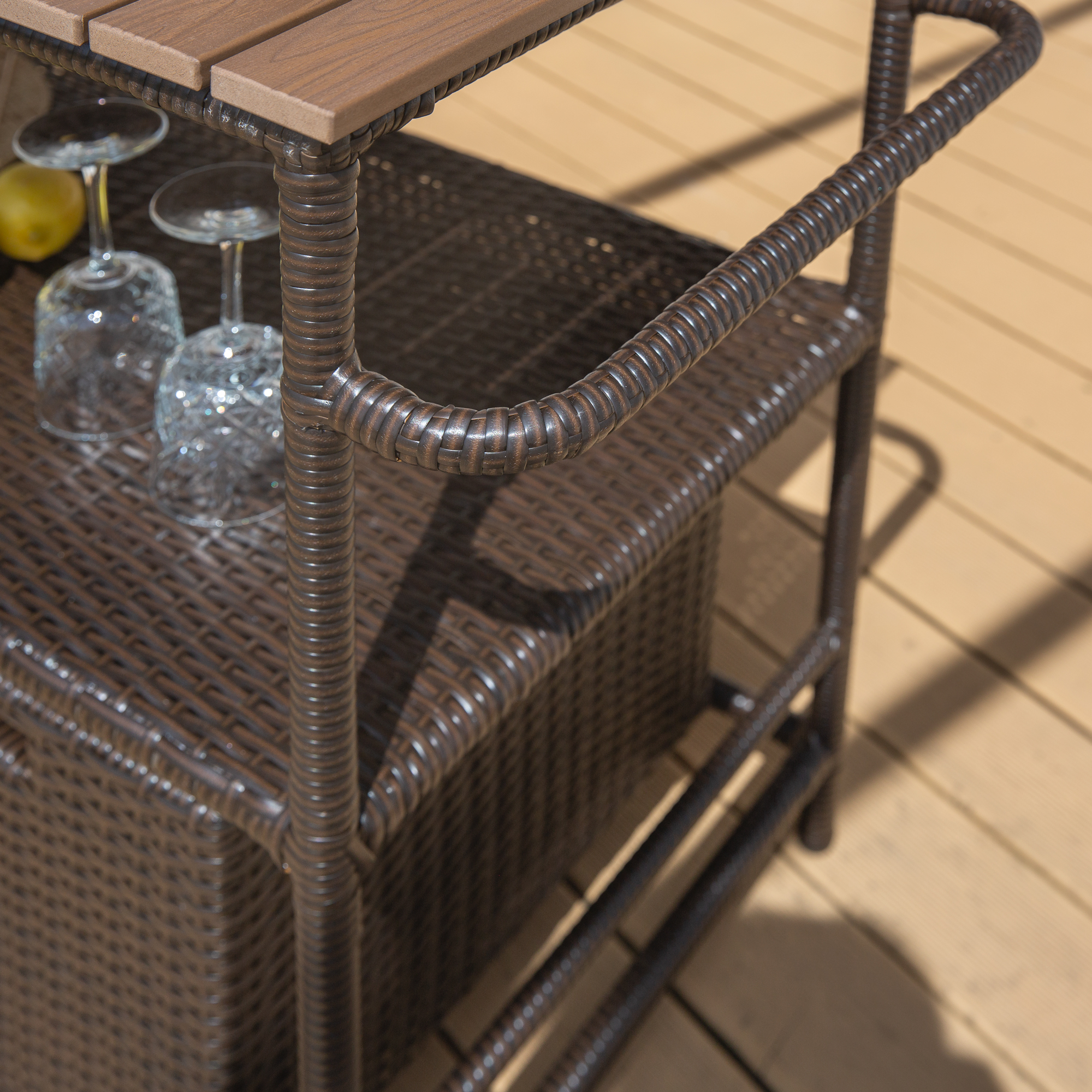 Bar da giardino di  resina sintetica wenge 132 x 91,5 x 61 cm PATIO