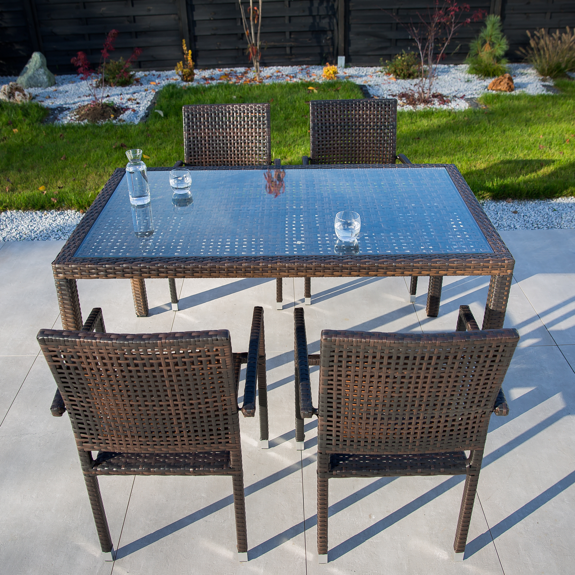 Masă Loretta 150 x 90 x 76 cm maro închis PATIO