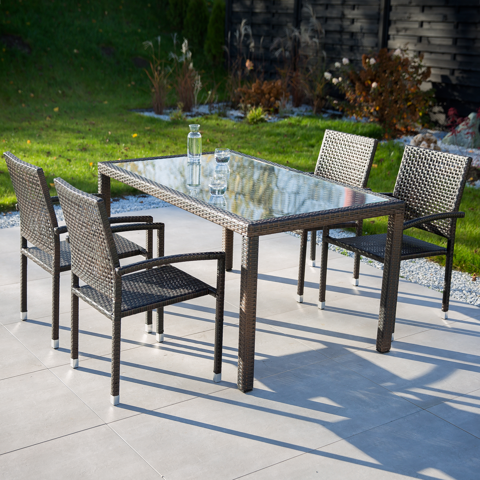 Masă Loretta 150 x 90 x 76 cm maro închis PATIO