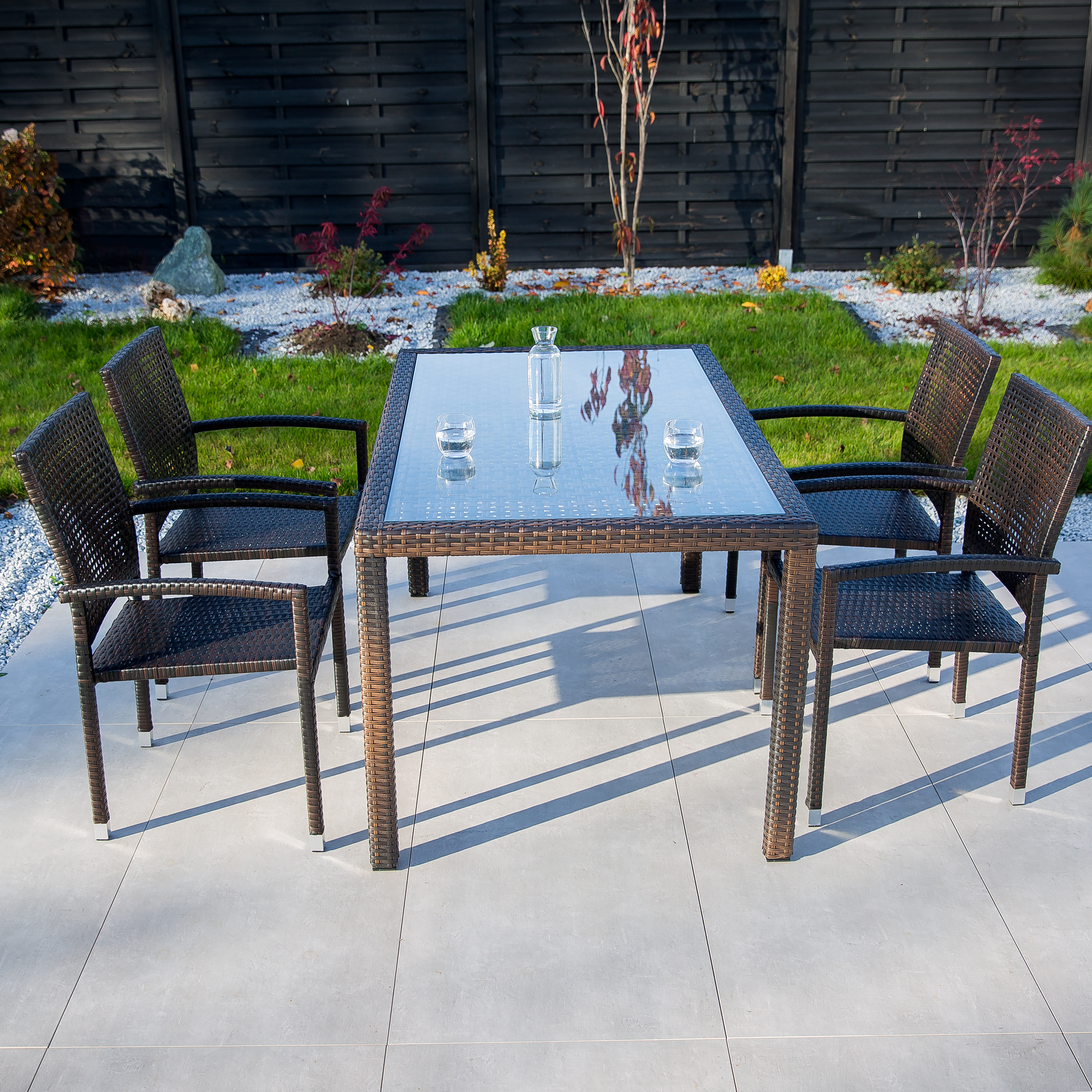 Masă Loretta 150 x 90 x 76 cm maro închis PATIO