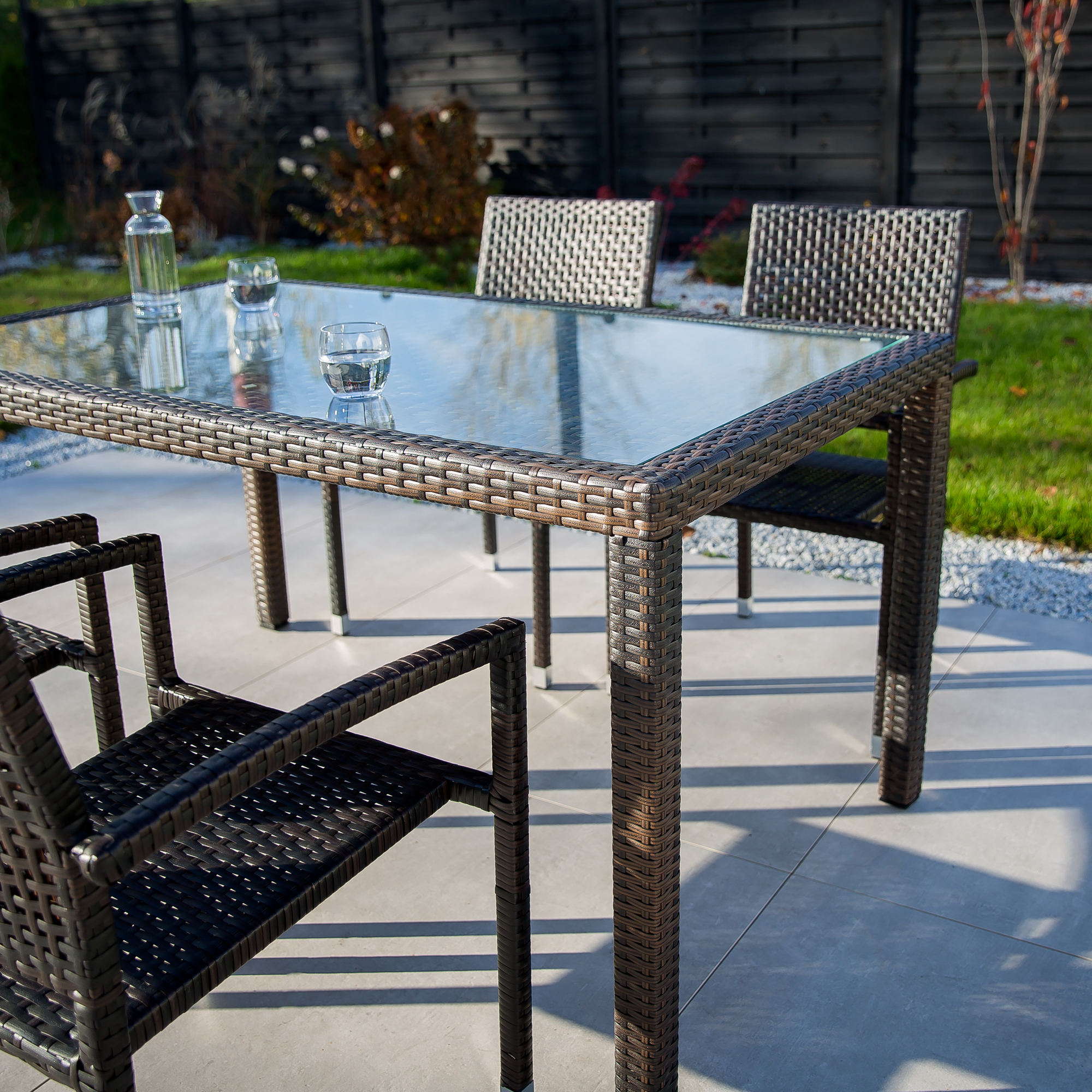 Masă Loretta 150 x 90 x 76 cm maro închis PATIO