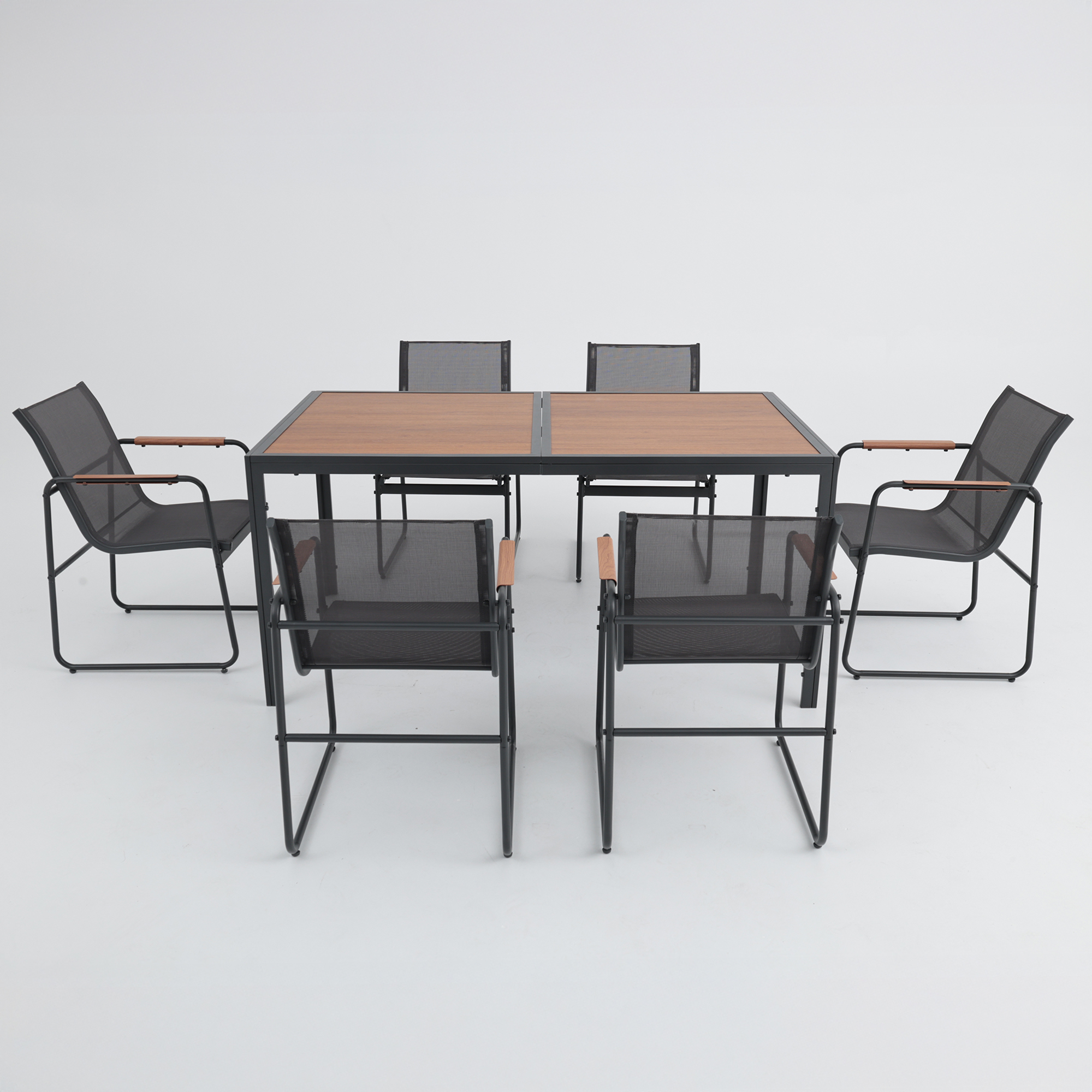 Zestaw mebli ogrodowych ze stołem Harlem antracyt PATIO