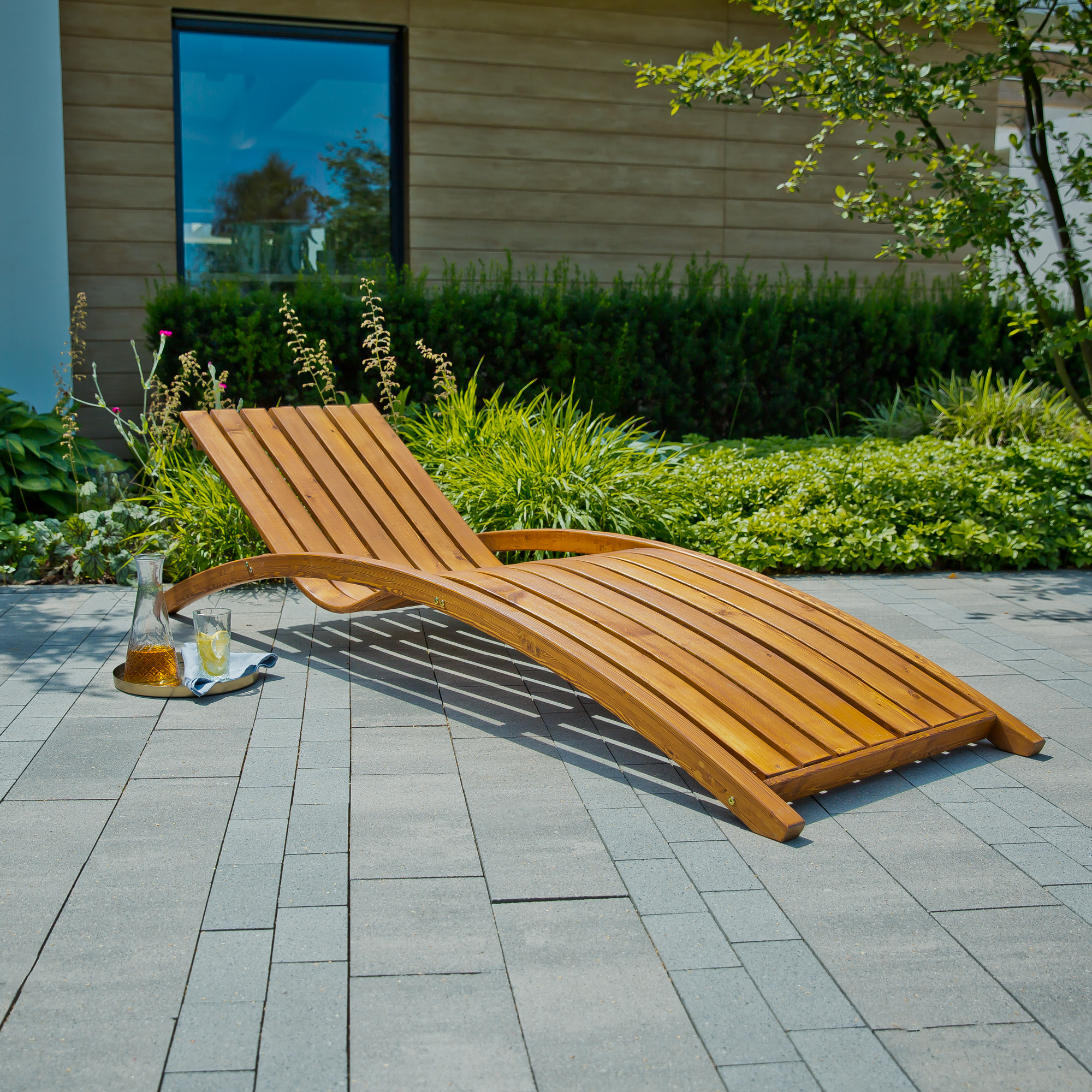 Dřevěné zahradní lehátko Larice PATIO