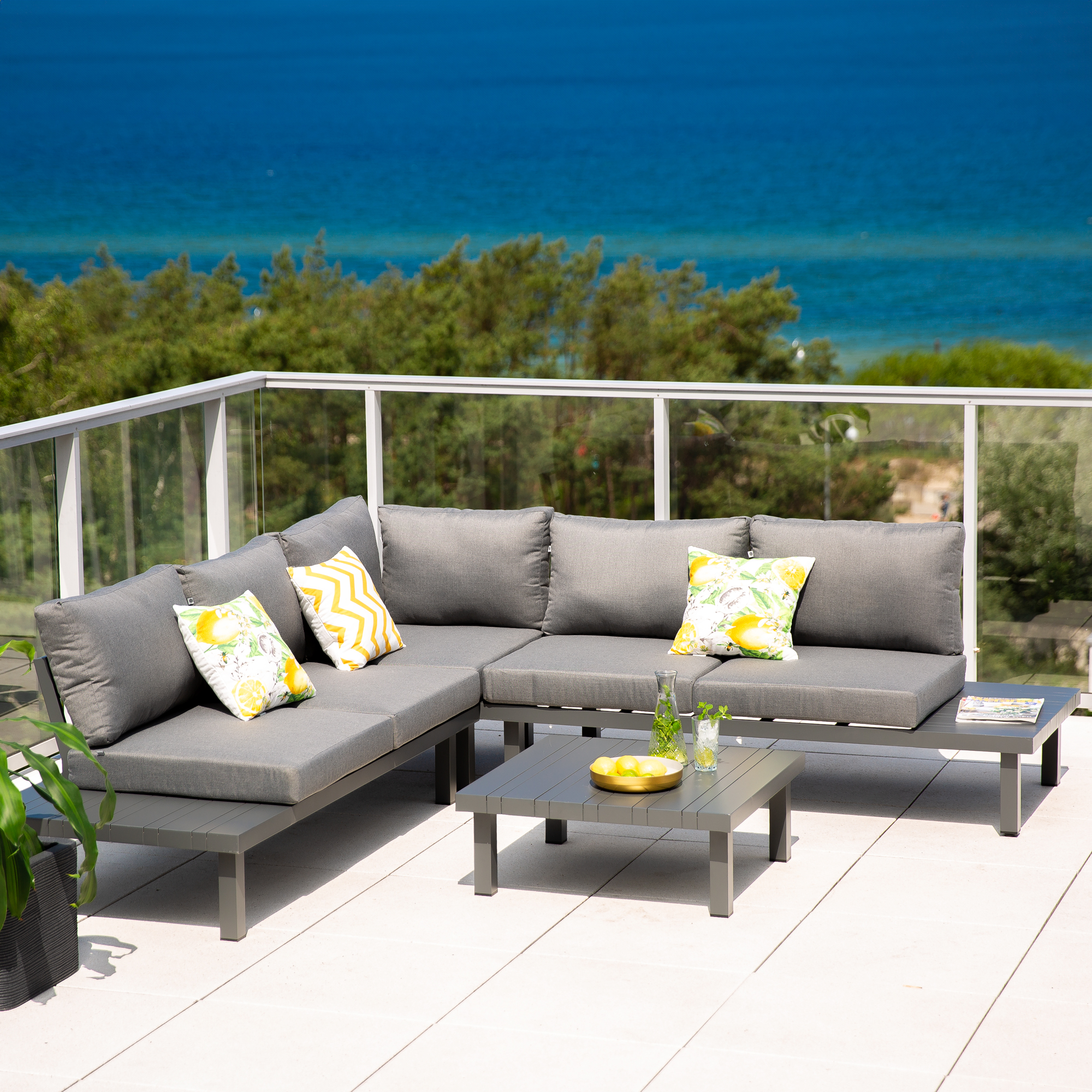 Salotto da giardino Solange antracite PATIO