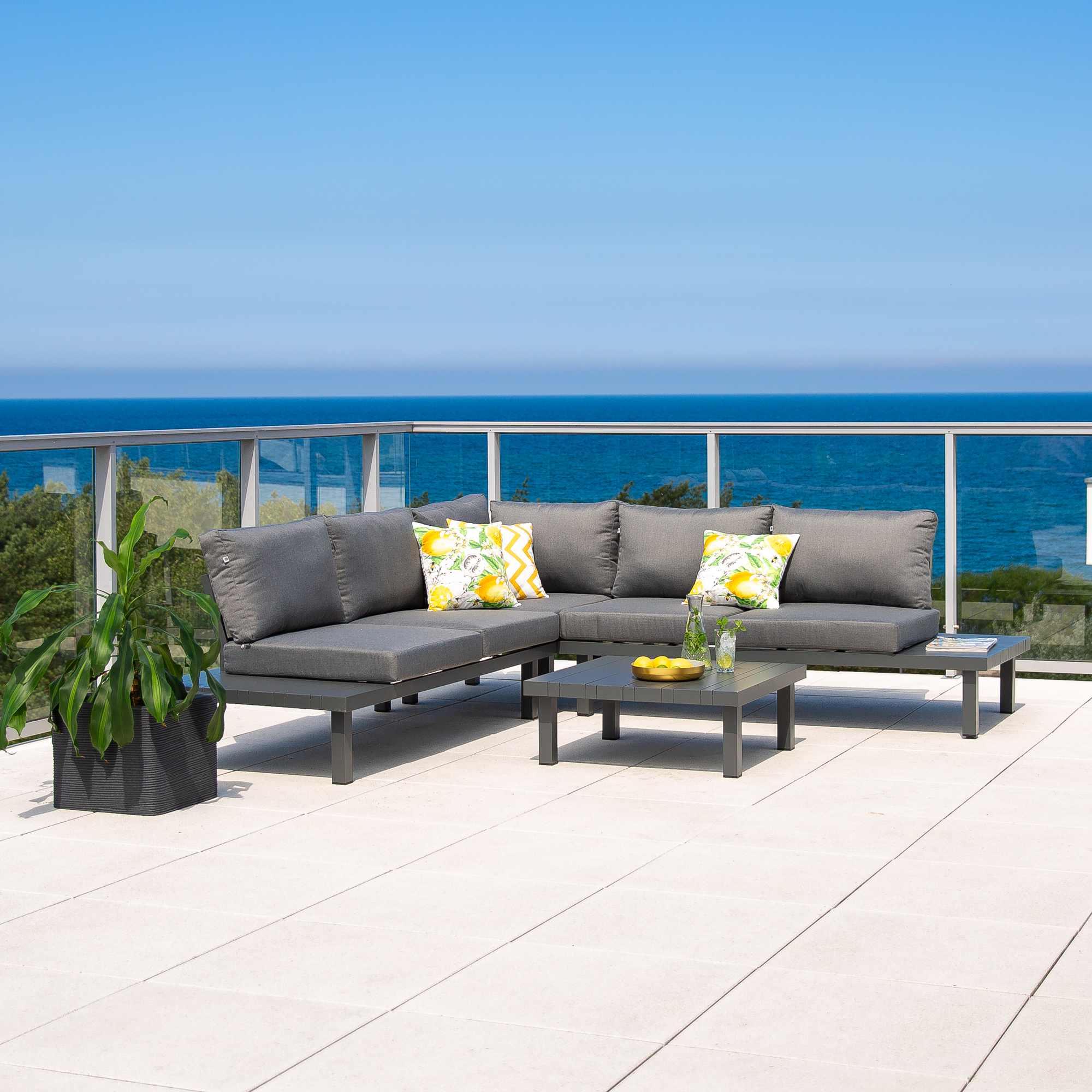 Salotto da giardino Solange antracite PATIO
