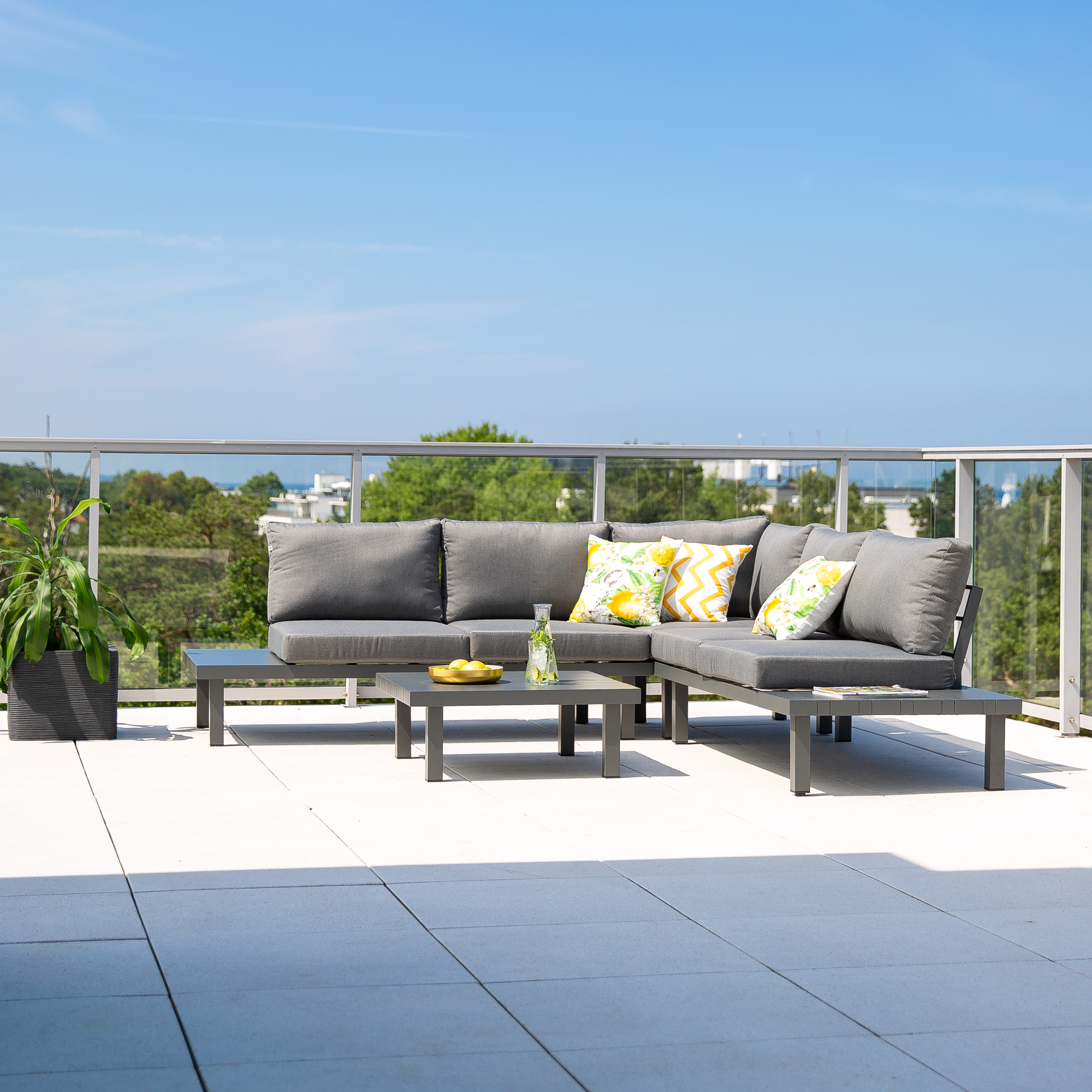 Salotto da giardino Solange antracite PATIO