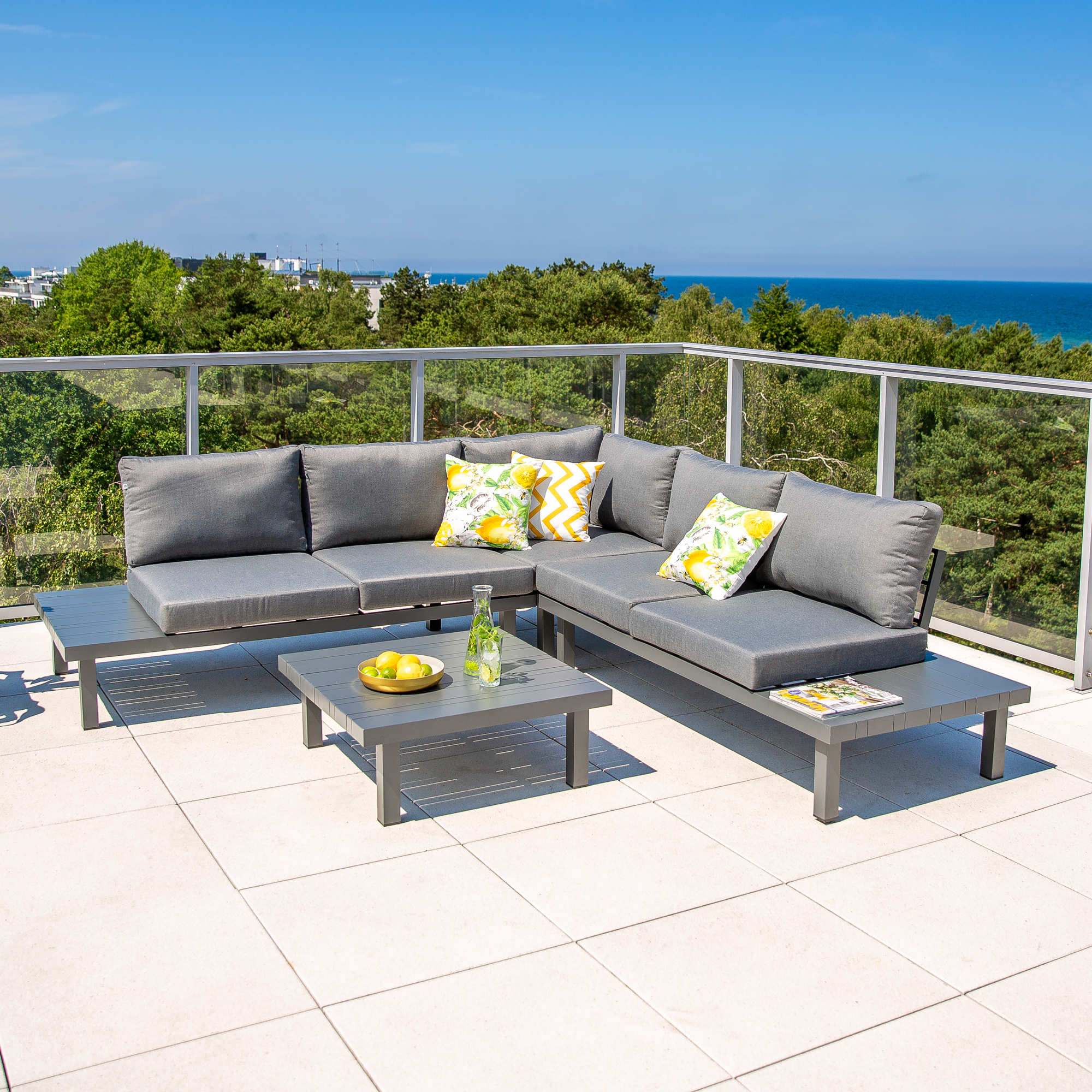 Salotto da giardino Solange antracite PATIO