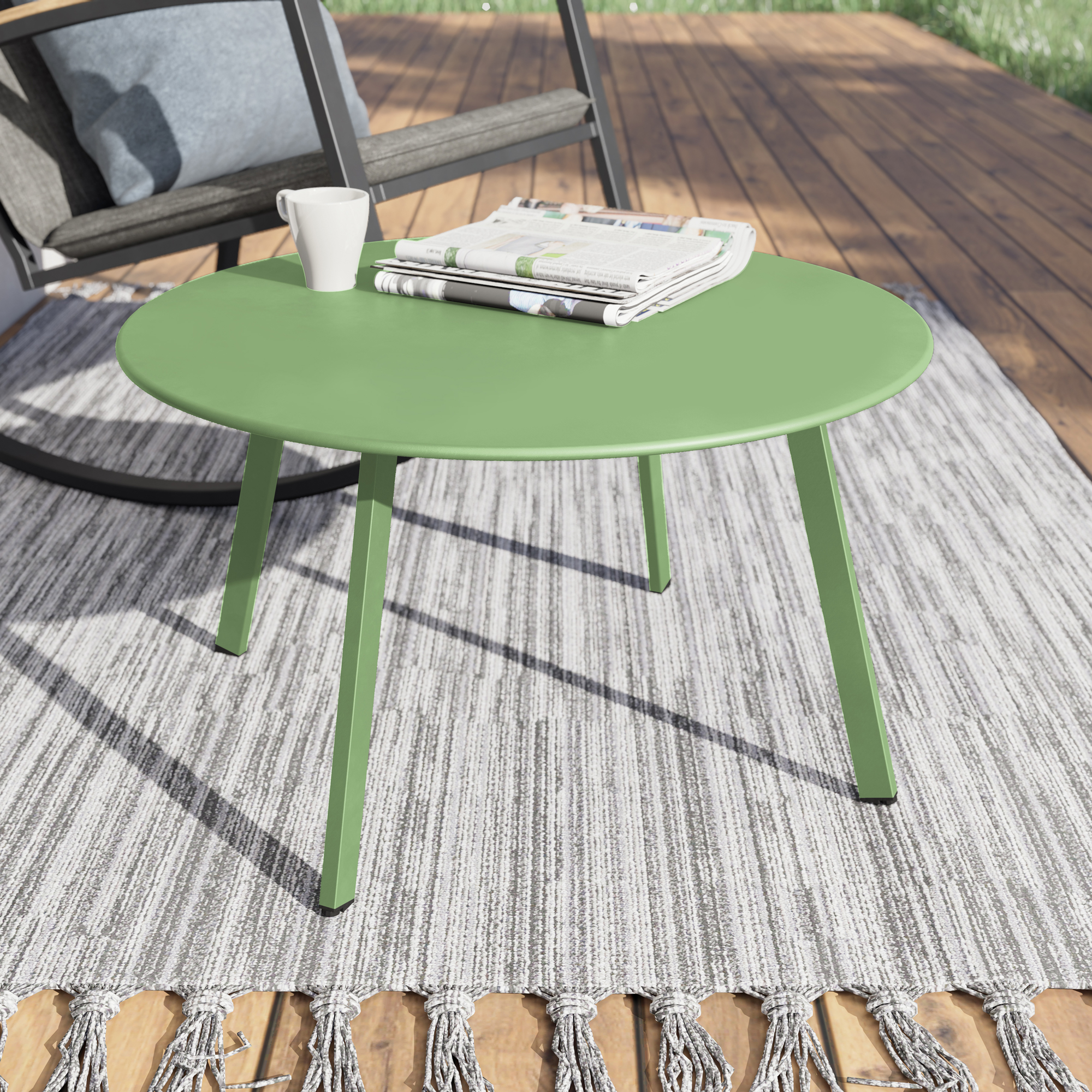 Olivově zelený zahradní stolek Olivier 70 cm PATIO