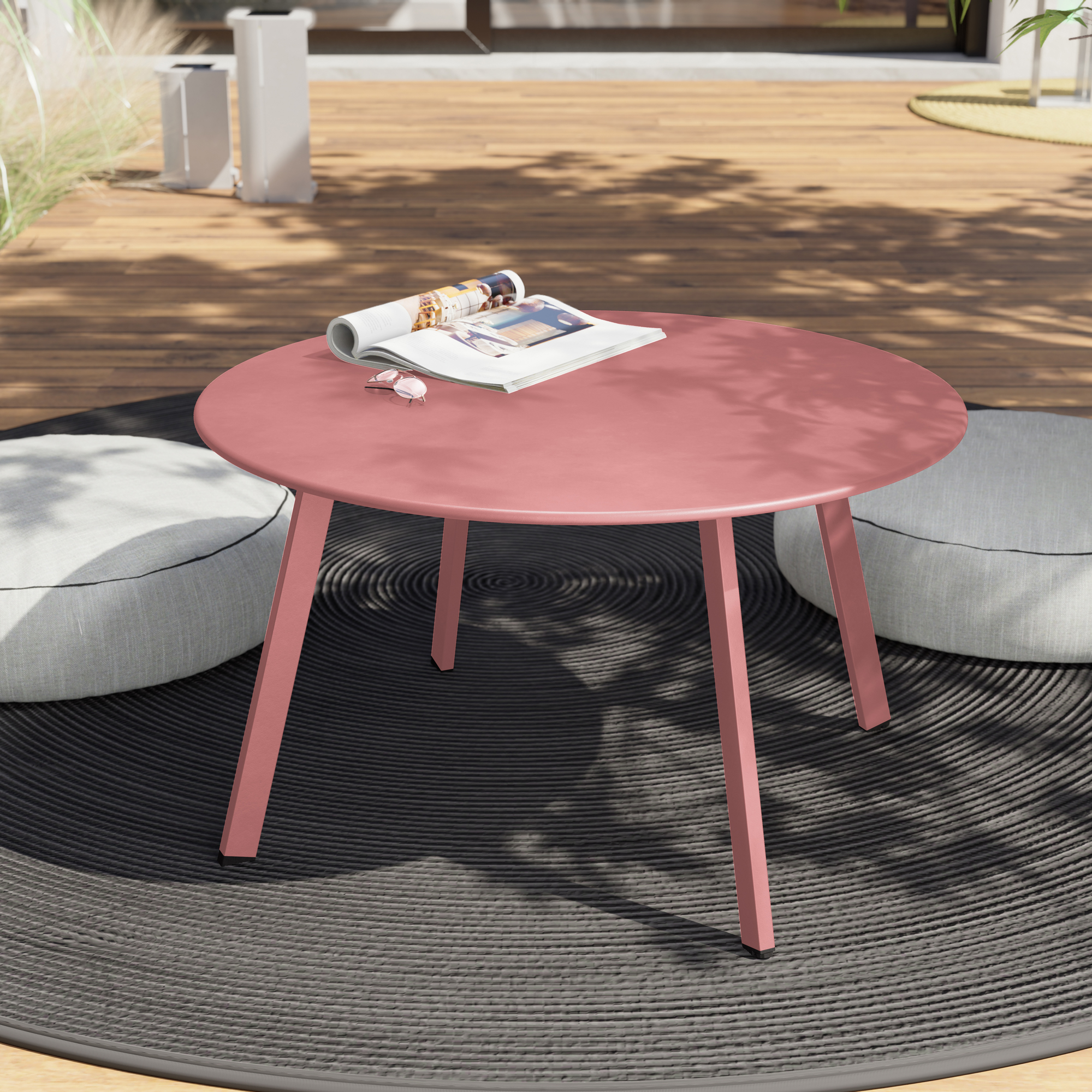 Tavolino da giardino rosa Olivier 70 cm PATIO