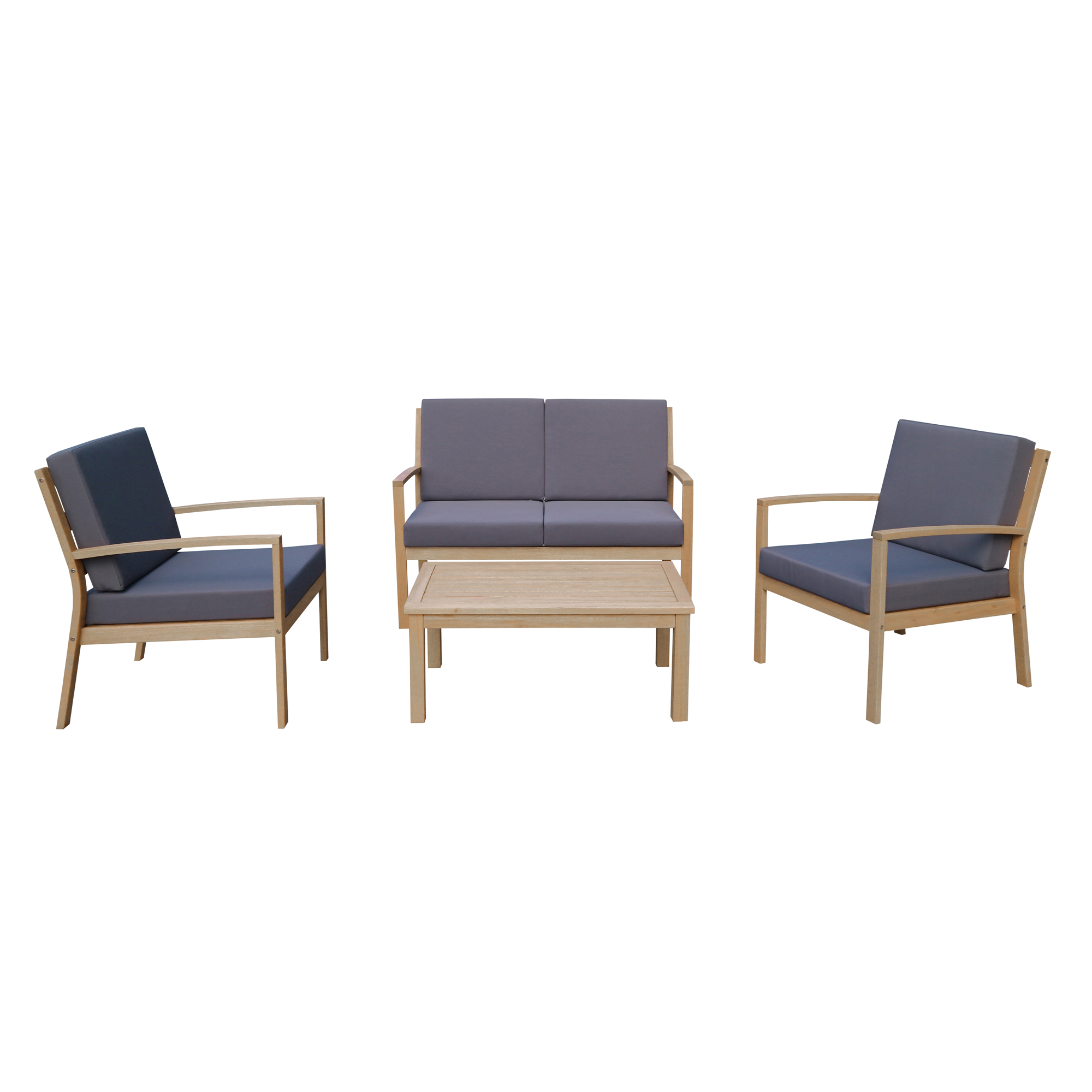 Set med trädgårdsmöbler Roxane trä PATIO  