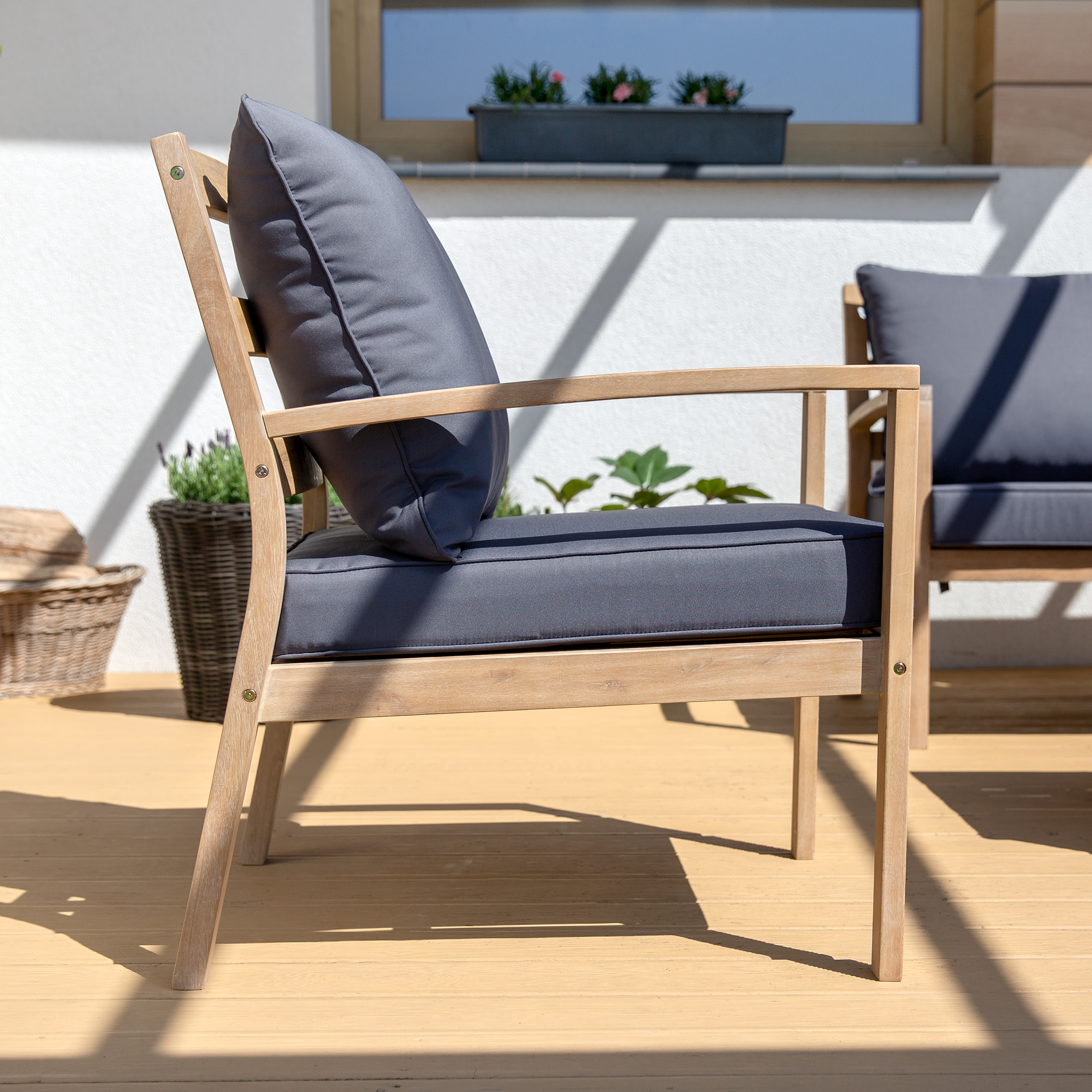 Set med trädgårdsmöbler Roxane trä PATIO  