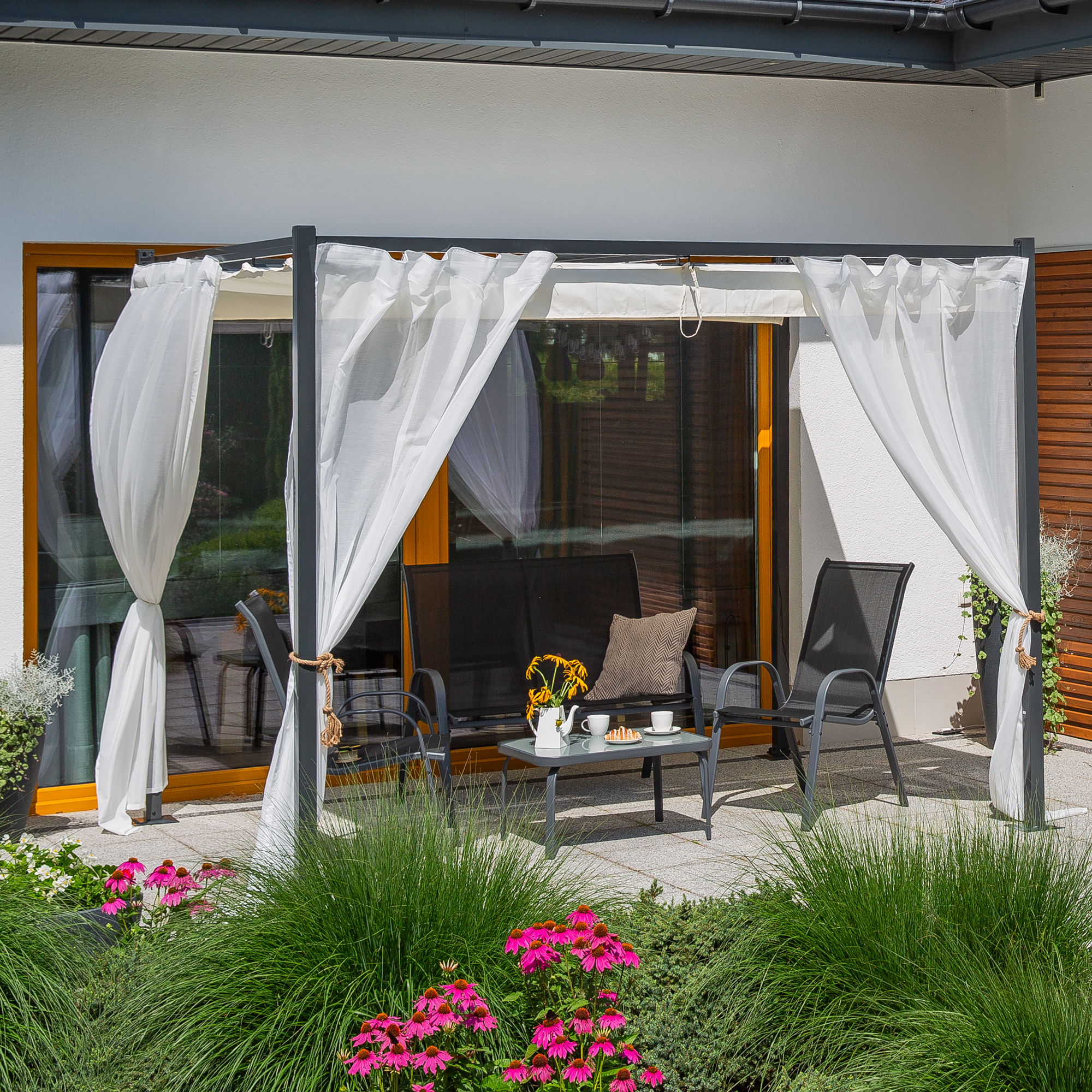 Záhradný pavilón / altánok Faro Ecru 3 x 2,18 m PATIO