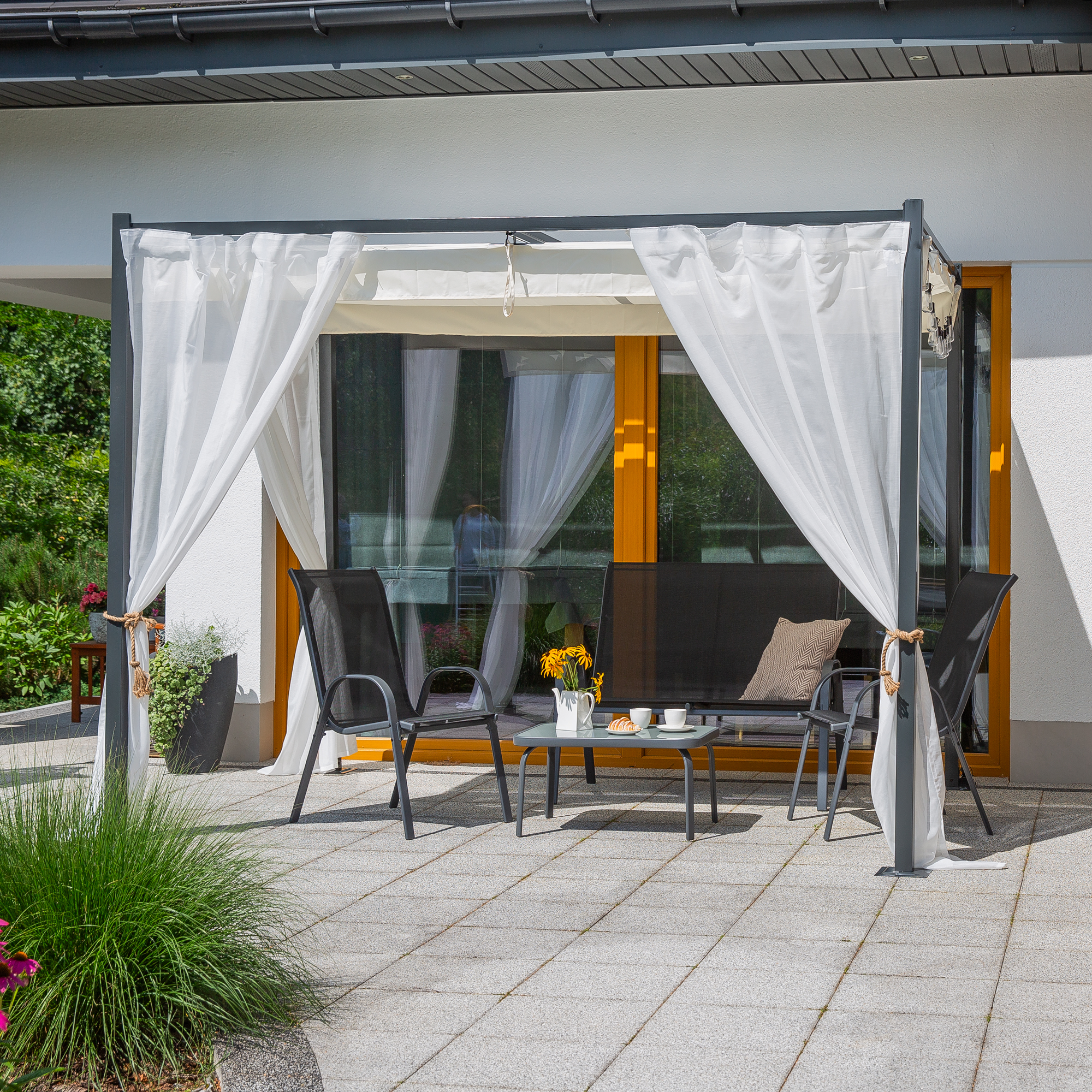 Záhradný pavilón / altánok Faro Ecru 3 x 2,18 m PATIO