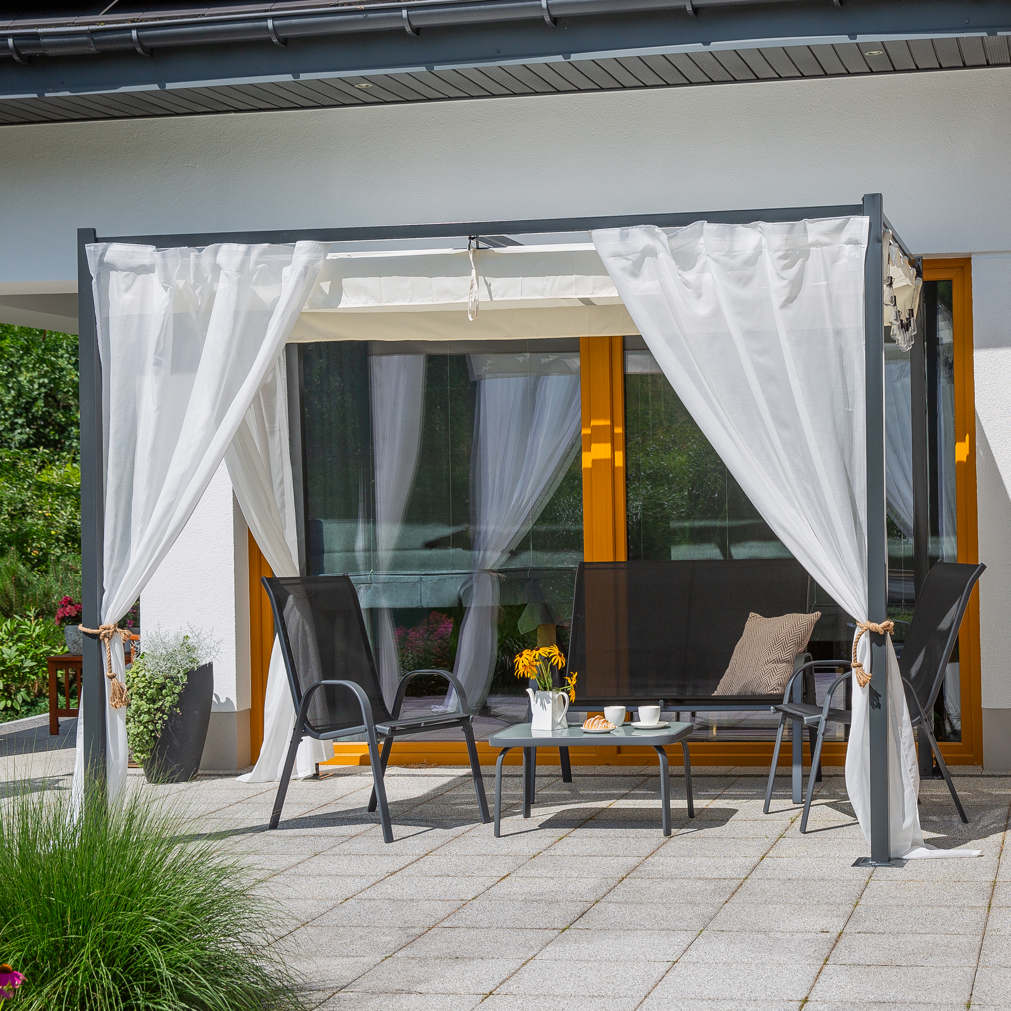 Záhradný pavilón / altánok Faro Ecru 3 x 2,18 m PATIO