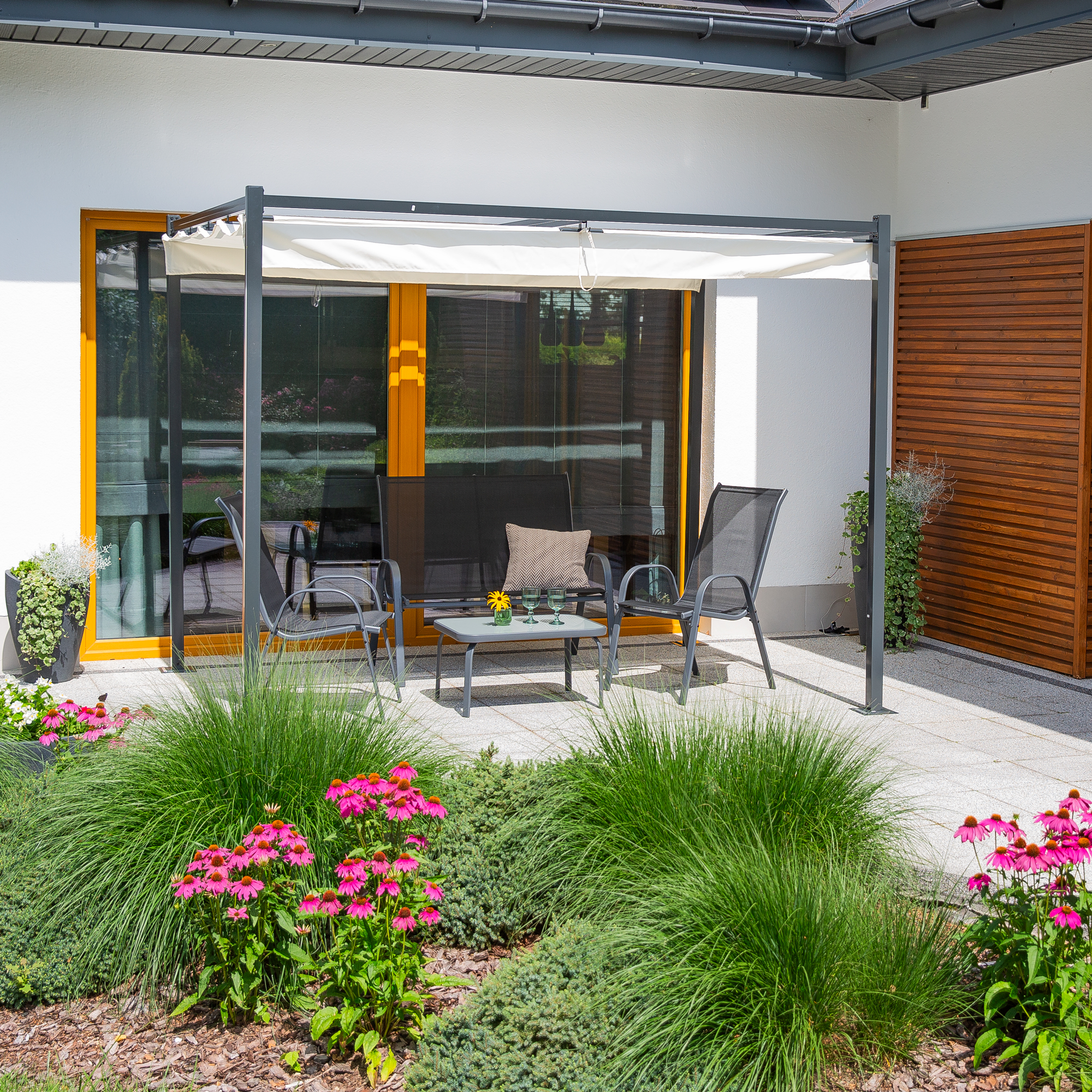 Zahradní pavilón / altán Faro Ecru 3 x 2,18 m PATIO