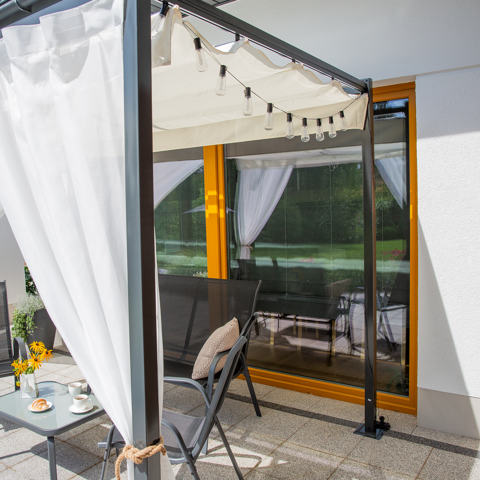 Záhradný pavilón / altánok Faro Ecru 3 x 2,18 m PATIO
